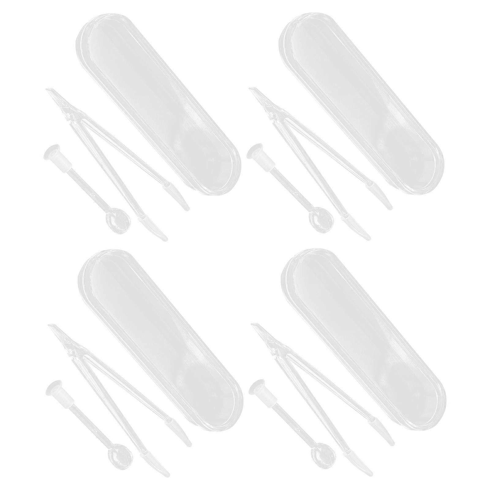 Soft Lens Removal Tool Small Stick Kit Travel Transparent Plastic Saves 4 Sets