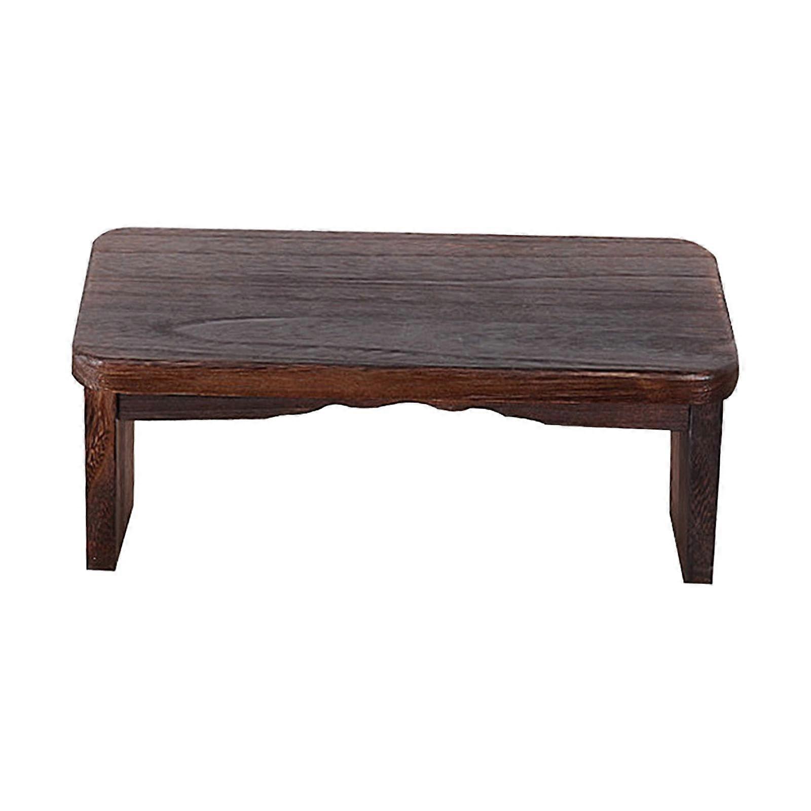 Folding Meditation Bench Kneeling Stool Dark Brown Portable Durable Ergonomic Yoga Seat for Travel and Practice