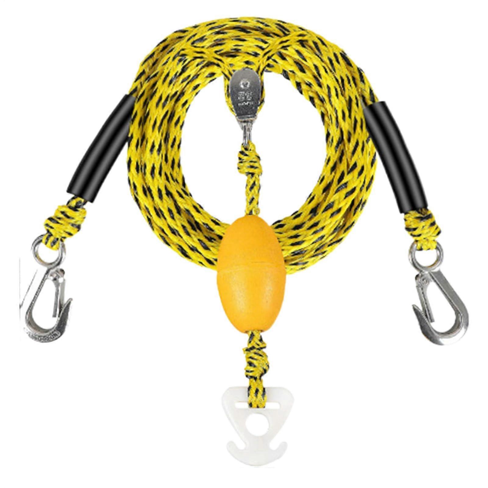 Boat Tow Strap, High-Strength Tow Rope Tube, Yellow Water Sports Tow Connector for Professionals & Beginners