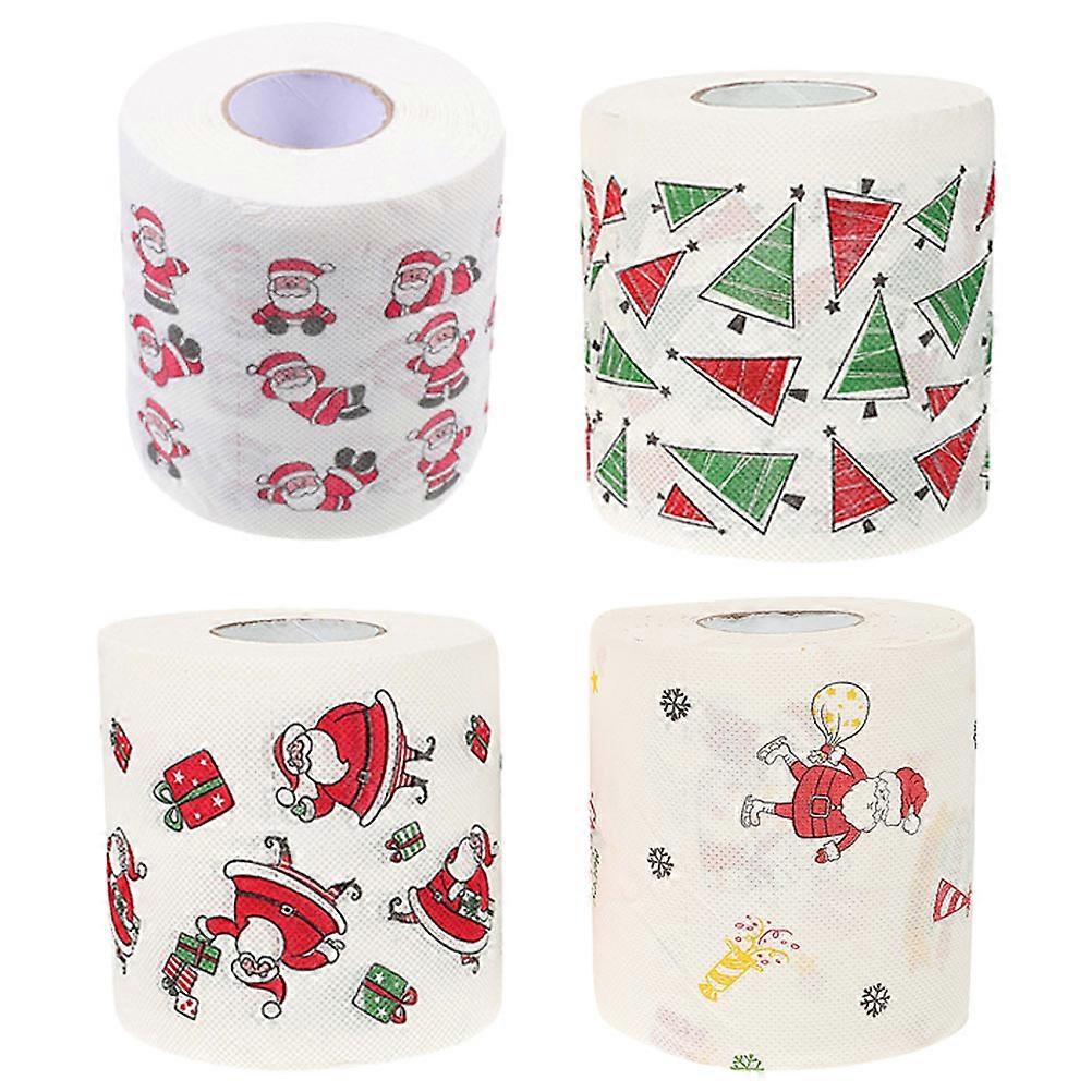 Patterned Toilet Roll Decorative Christmas Design Home Use Assorted Rolls