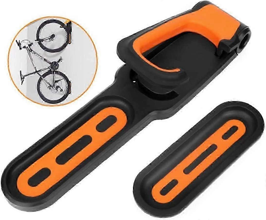 Bike Wall Mount Rack Orange 80lbs Capacity