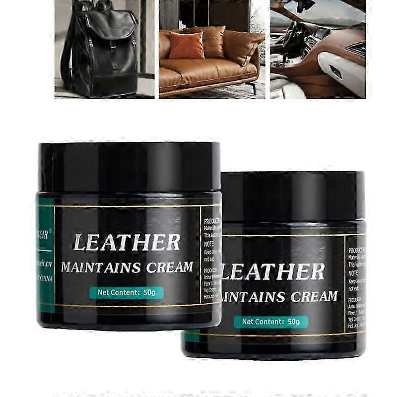 2pcs קרם הגנה מעור - מרכך ומגן לעור ספה ומושבים לרכב