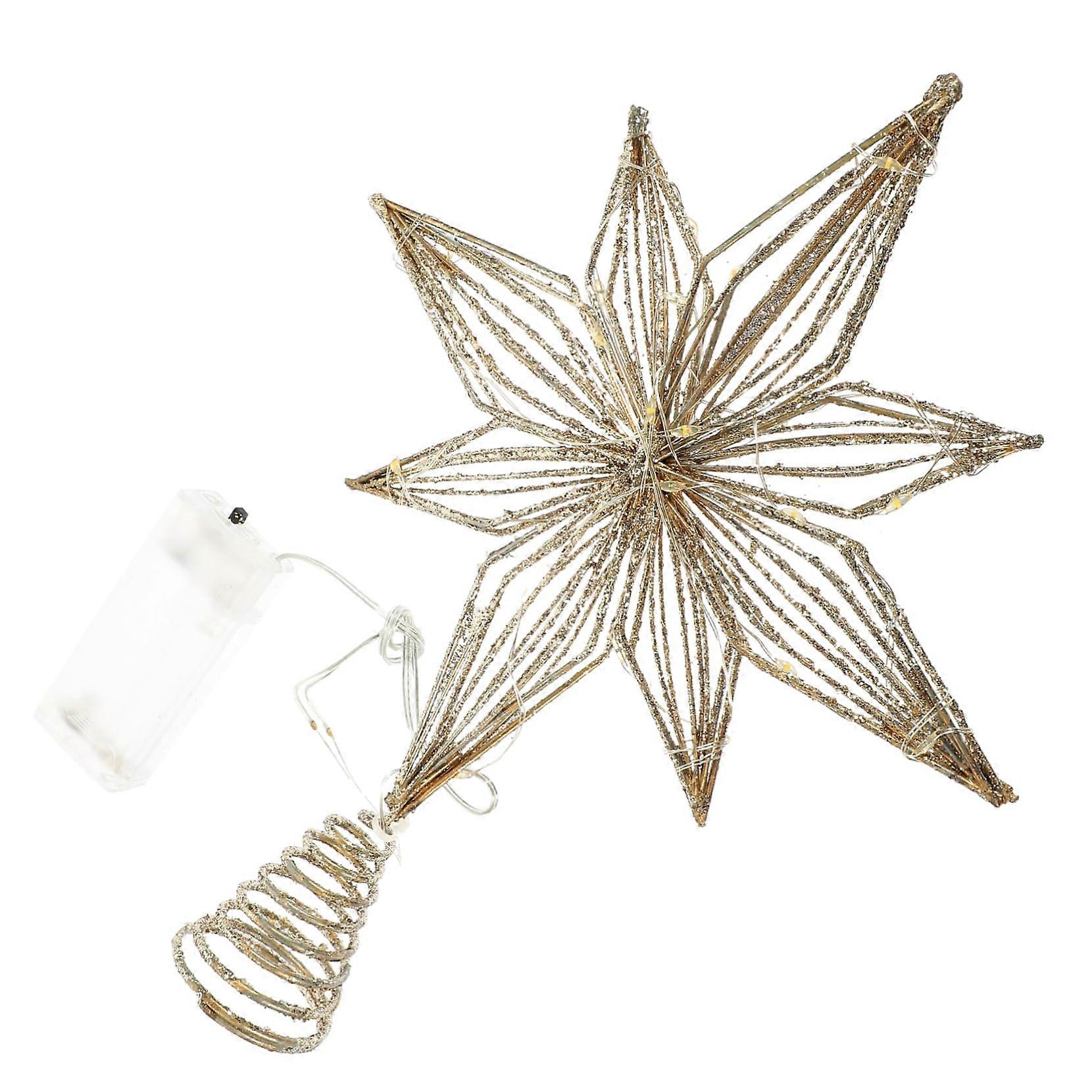 Weihnachtsbaumspitze Stern LED Lighted Star Tree Topper Reusable Durable Christmas Tree Topper Festive Home Decoration