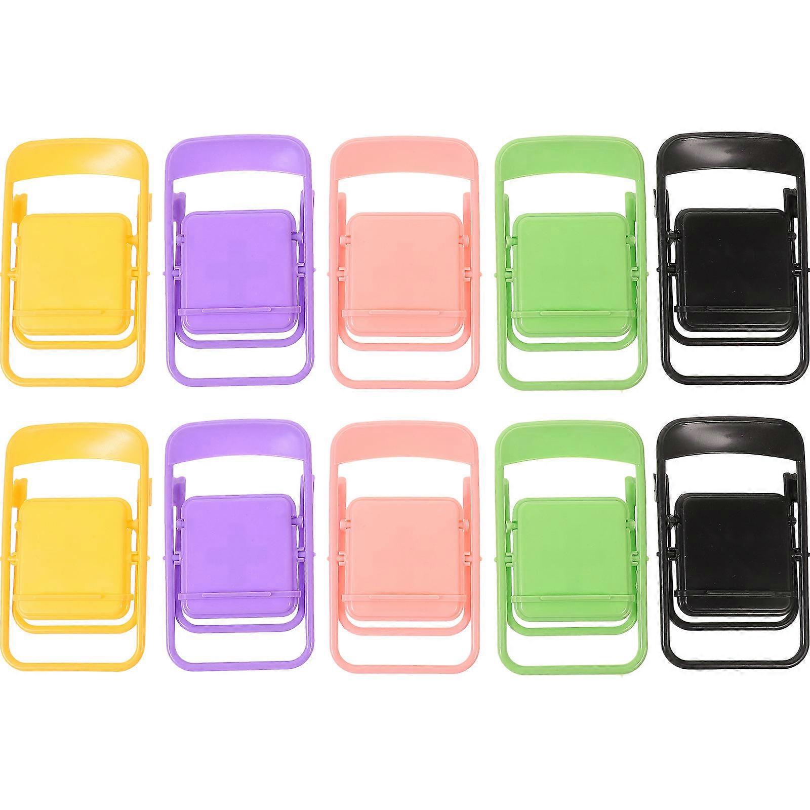 Miniature Folding Chair Model Home Decoration Phone Support Mini House Decor 9.5X6X5.8CM 10Pcs