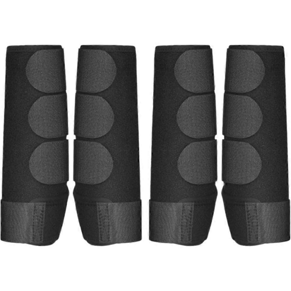 4-Piece Horse Boot Set, Impact-Resistant Leg Protectors for Front and Hind Legs, Ideal for Jump Training, Equestrian Gear