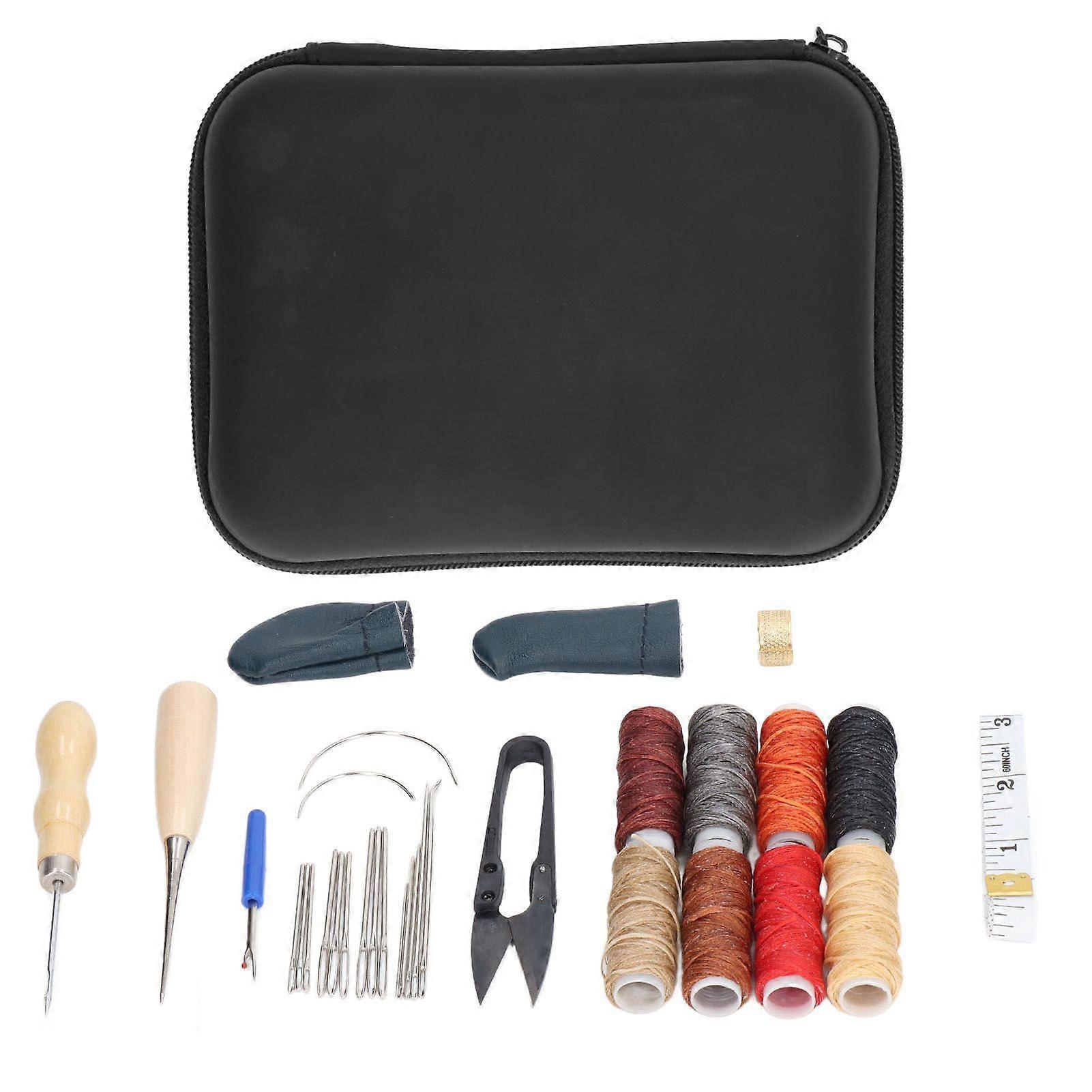 2025 Latest Model 32Pcs Leather Craft Tools All in One Hand Sewing Kit Hand