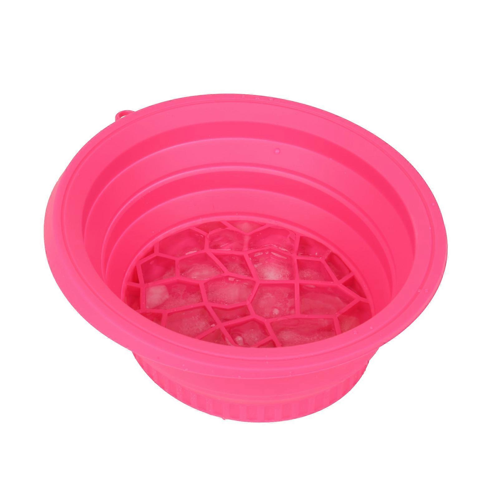 Foldable Silicones Face Bowls Reusable Cold Therapy For Eye Fatigue Gyms Recovery Travel Friendly Storage Rose red