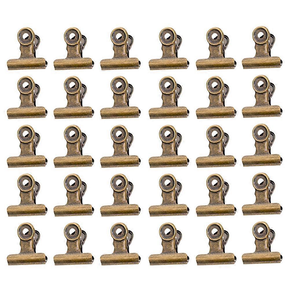 40pcs Heavy Duty Metal Round Tail Clips Bronze Binder Clips for Office Use Premium Paper Holders for Document Organization and Price Tag Display