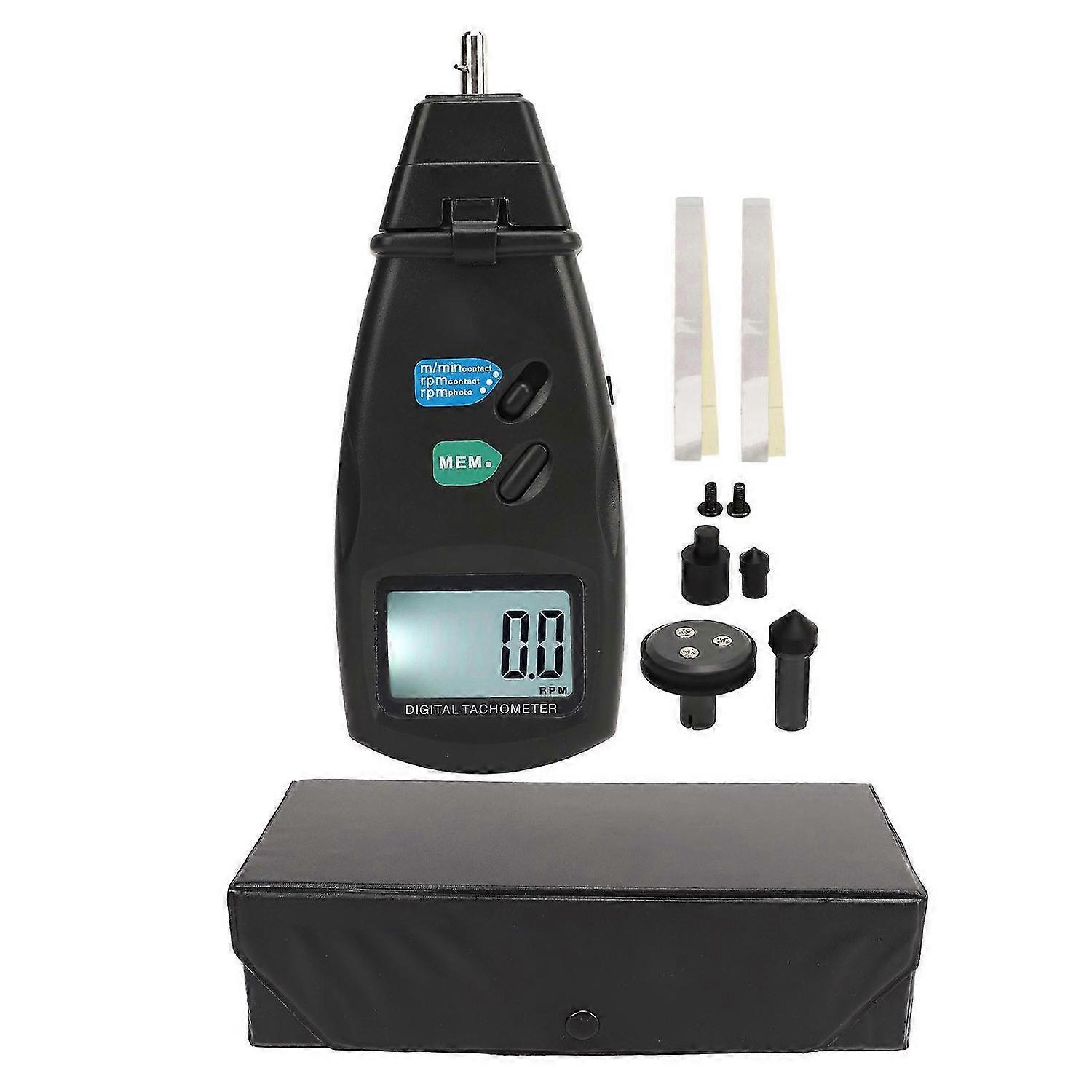 Tachometer LCD Digital Handheld Contact Non Contact 4 Test Mode High Accuracy RPM Wide Range