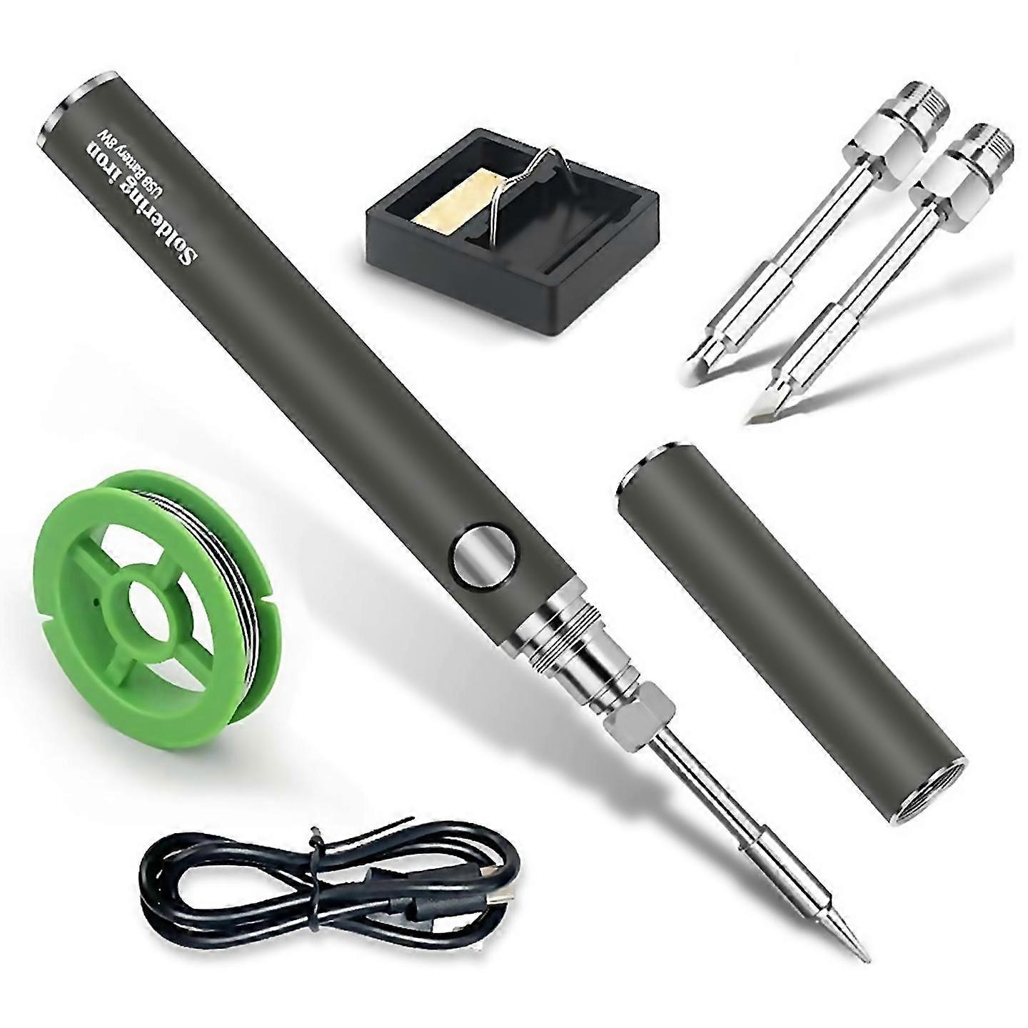 For Cordless Soldering Iron Tool Kit,grey
