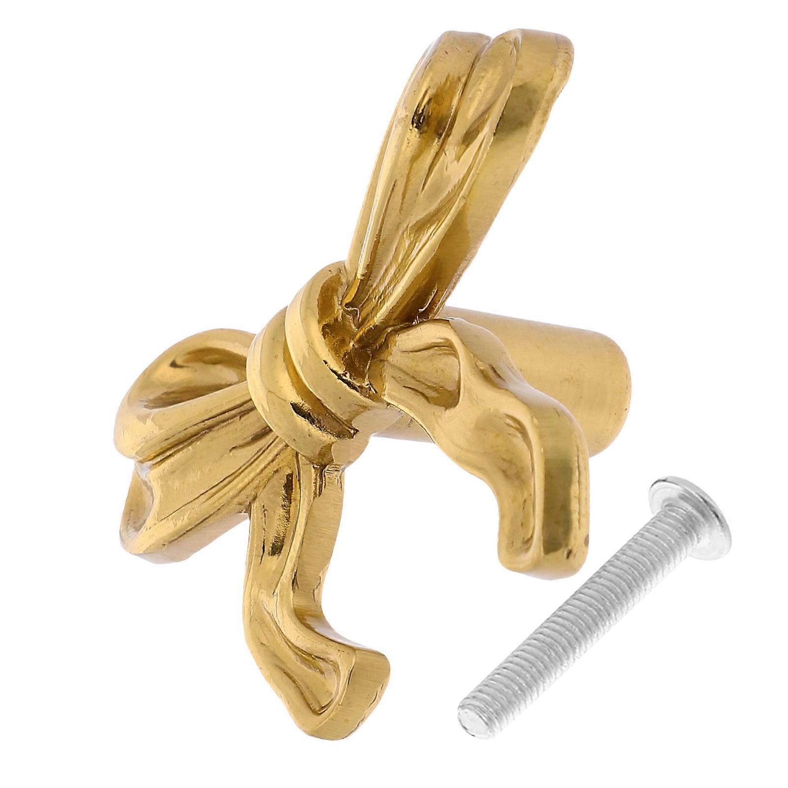Vintage Brass Bowknot Drawer Knob – Decorative Handle for Cabinets, Wardrobes, and Dressers – Home Furniture Upgrade
