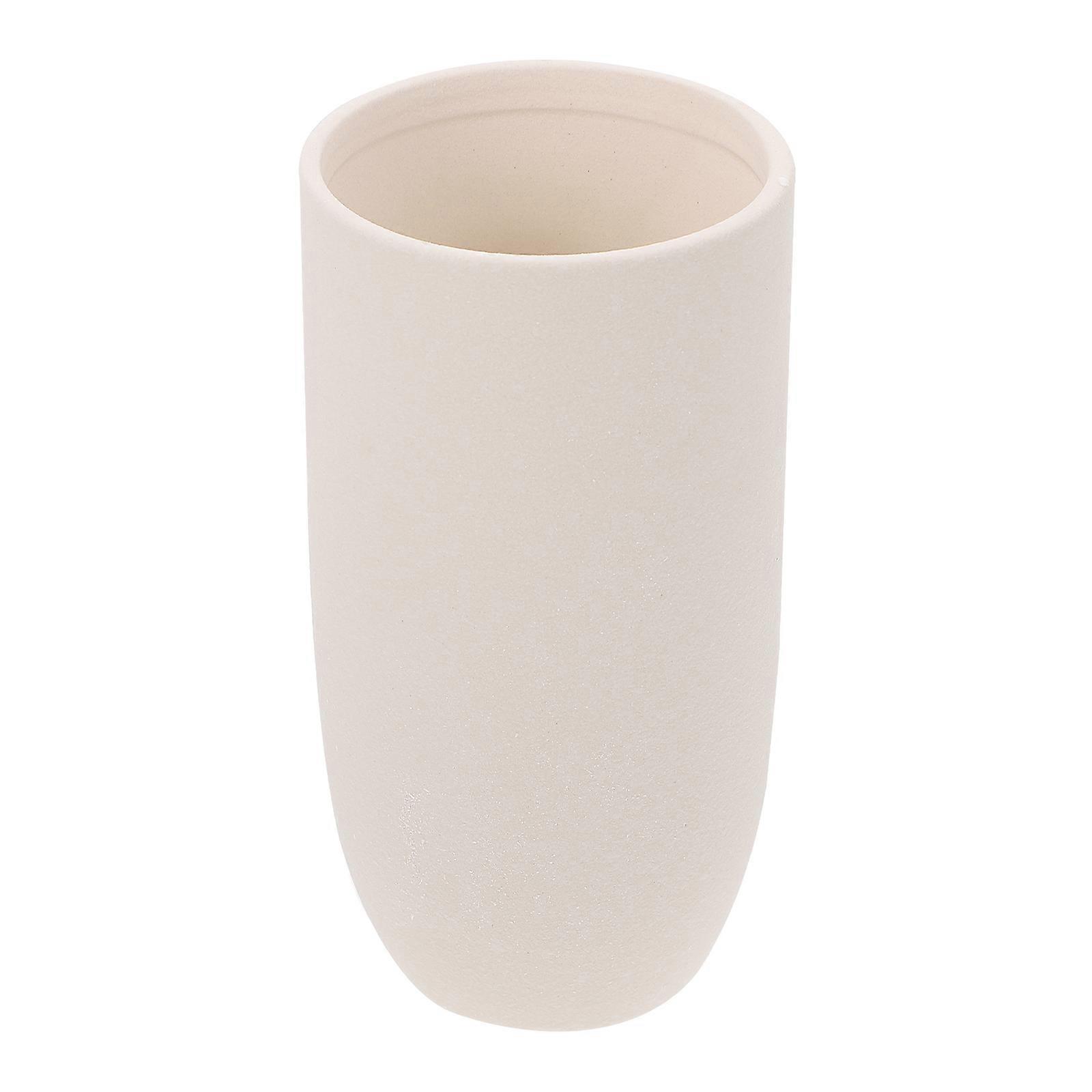 1 Pc Simple Home Ceramic Flower Vase Creative White Decor Adorn Desktop
