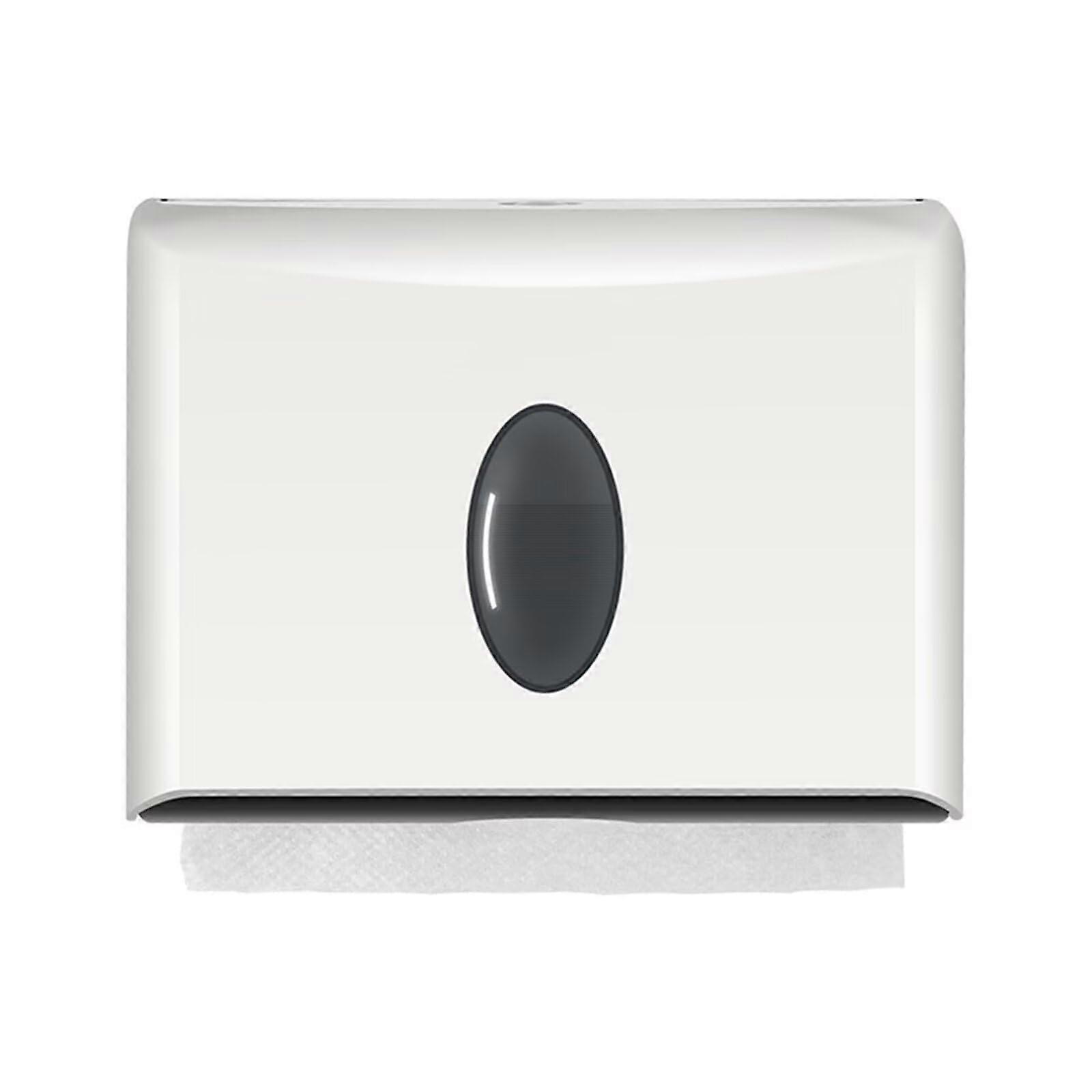 Wall Mounted Paper Towel Dispenser Self Adhesive No Drilling Multi Folded White