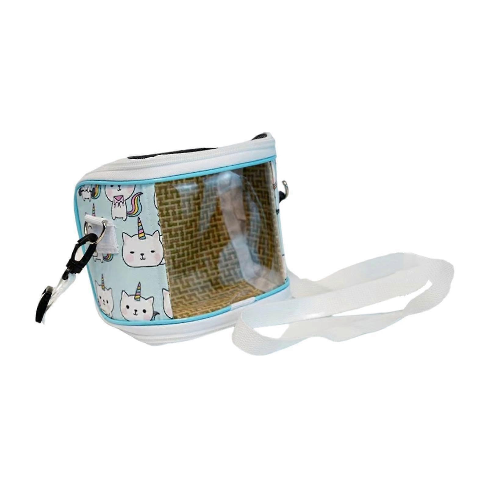 Bird Carrier Bag, Transparent Shoulder Pet Carrier For Parrots And Hamsters, Walking And Travel Cage, Unicorn Pattern