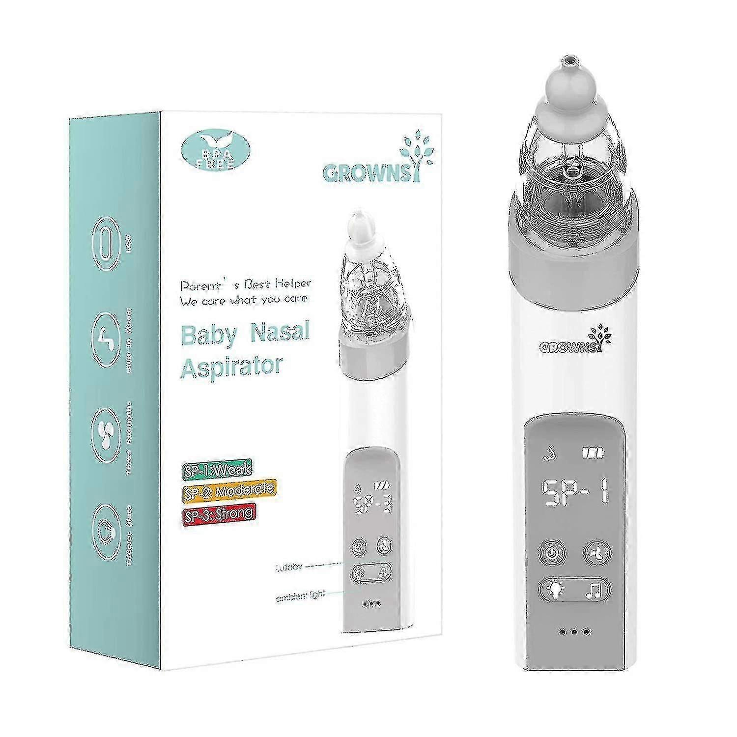 Automatic Baby Nose Cleaner Rechargeable Booger Sucker For Infants With Music Light Soothing Function