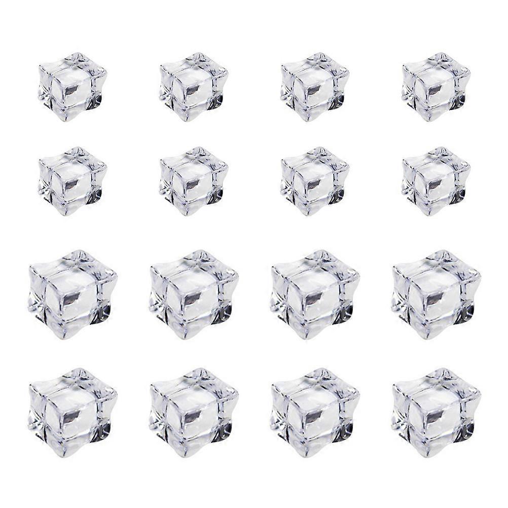 Decorative Ice Cube Acrylic Fake Ice Cubes Transparent 2.5x2.5x2.5cm Food Photography Diy Projects Table Setting 100Pcs