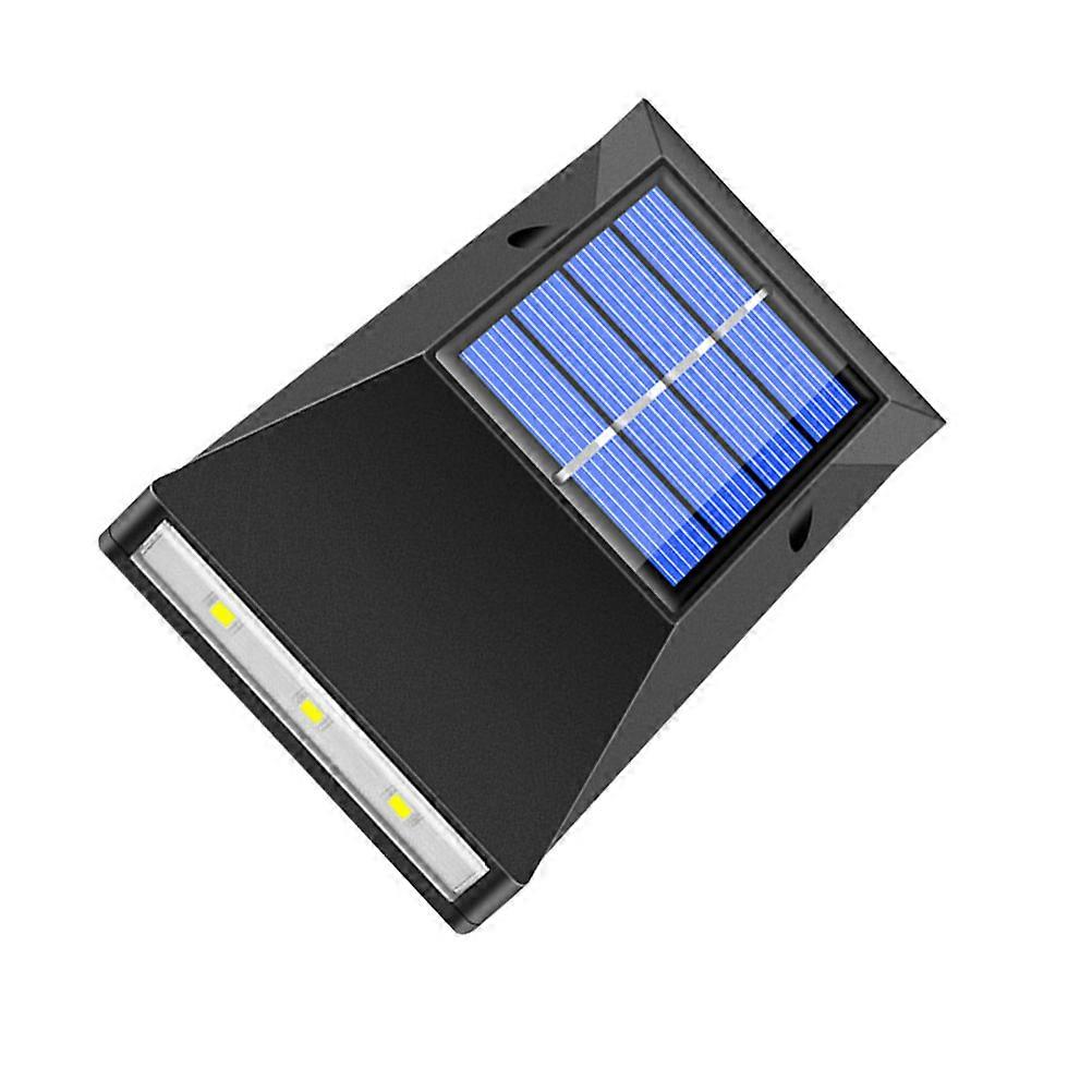 Solar Powered Wall Lamp ABS Material Automatic Outdoor Light for Decor Light Yellow