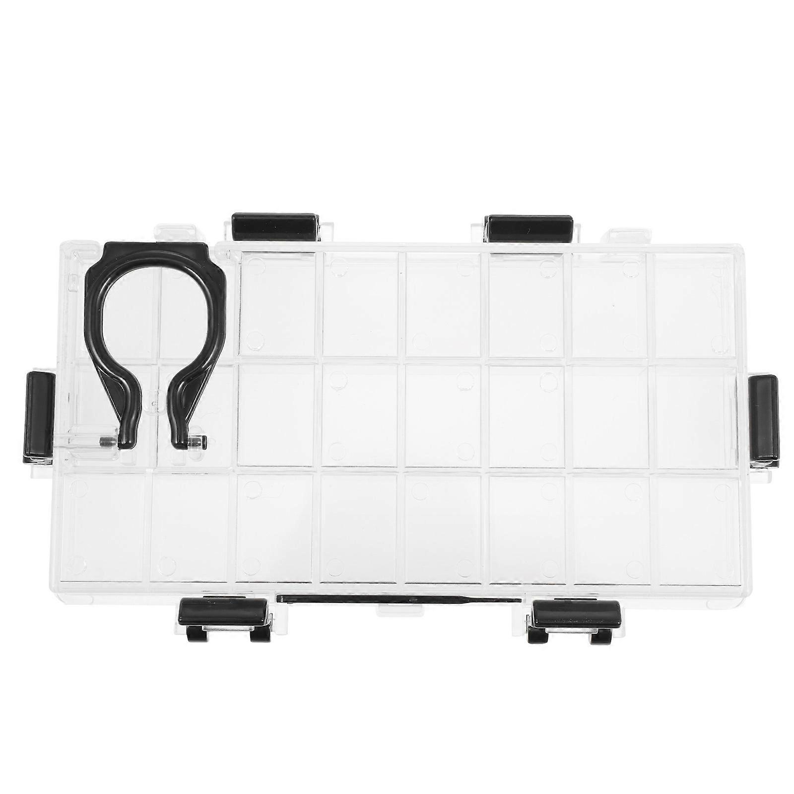 Watercolor Pigment Storage Box with 24 Grid Mixing Plate and Tray