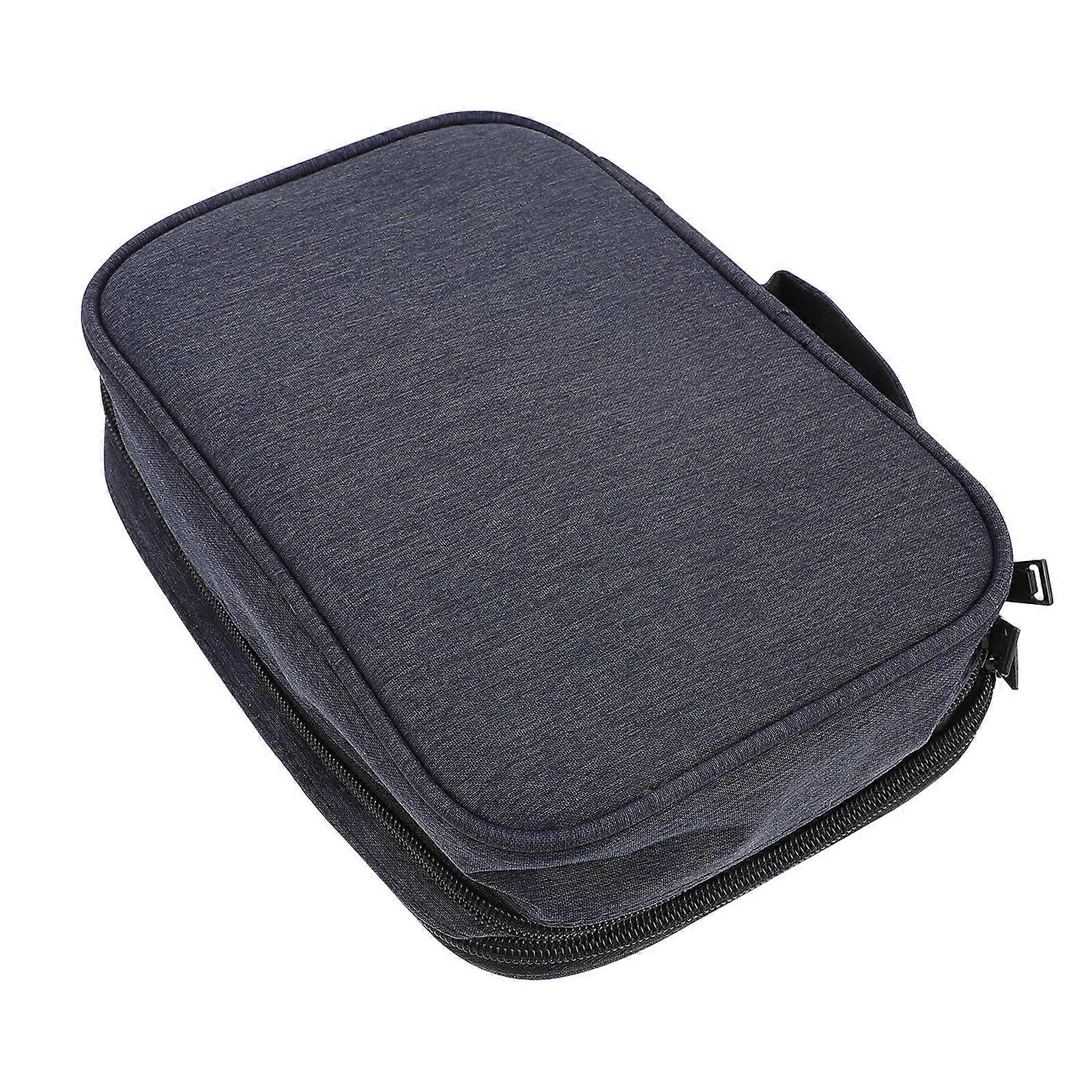 Double Layer Digital Accessories Organizer Bag Multifunctional Storage Case for Watch Bands Cables Travel and Daily Use Durable Material Compact
