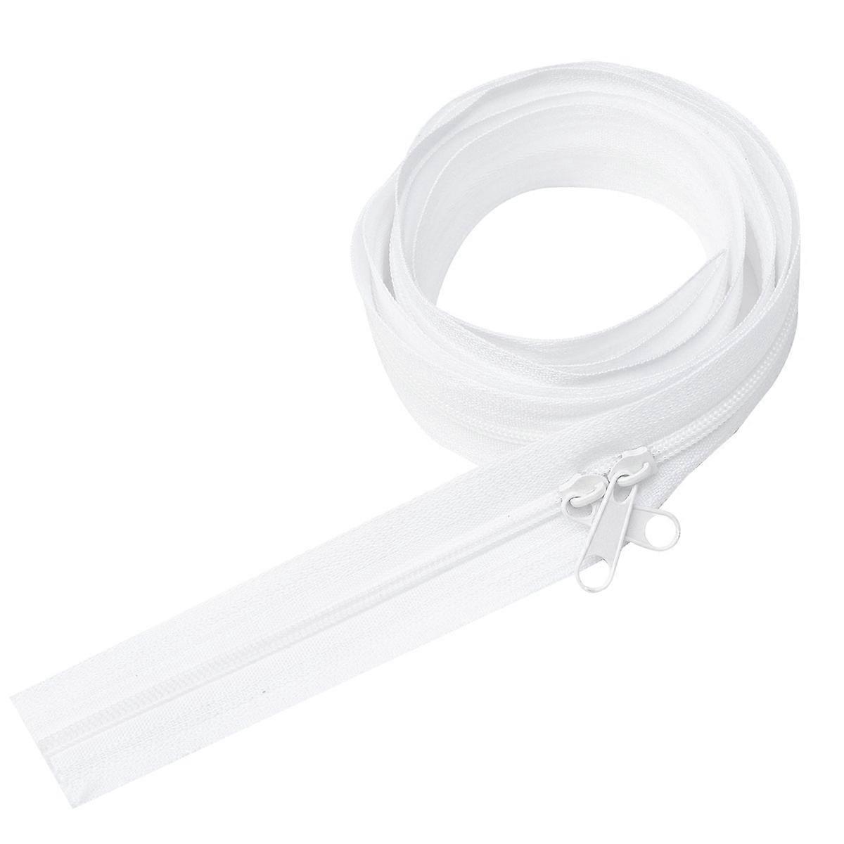 キルトジッパー多機能ジッパープルスムーズな操作耐久性、安全性、頑丈な2プルヘッドデザイン家庭用収納用10個ホワイト