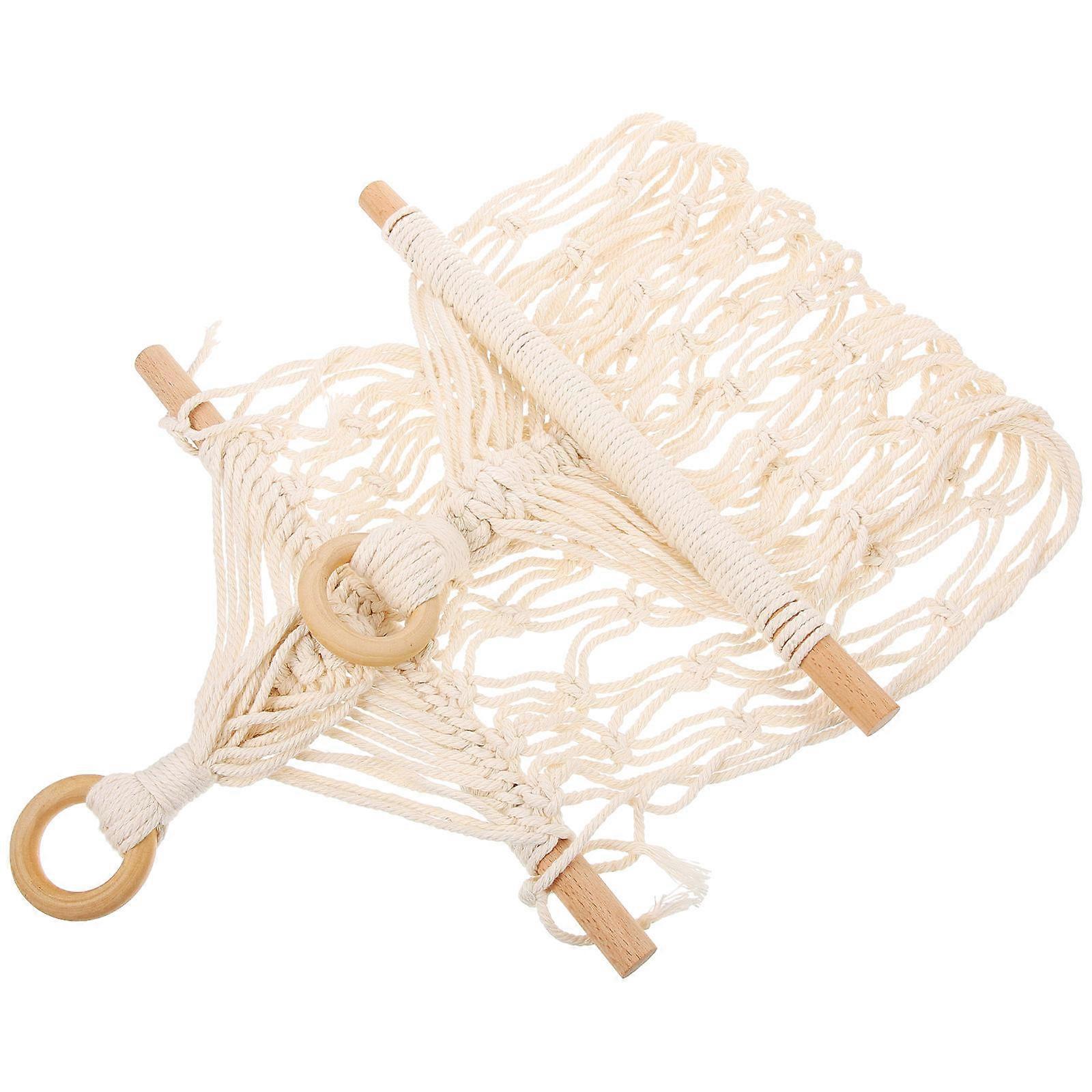 Fruit And Vegetable Hammock Space Saving Solution For Kitchen Organization Sophisticated Style Beige Color 1Pcs
