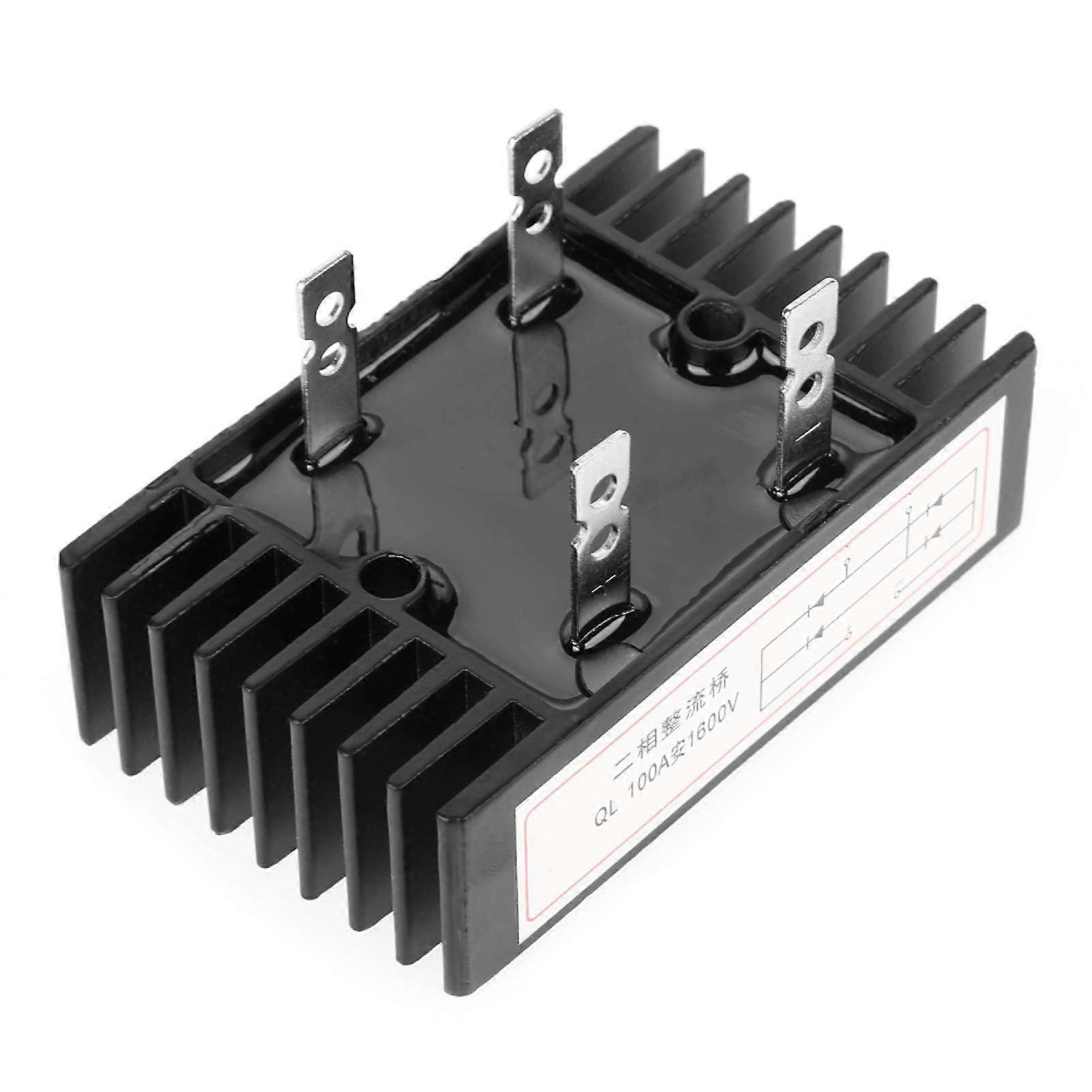 Diode Bridge Rectifier, 100A, 1600V, 2Phase, 1Unit, Power, Black
