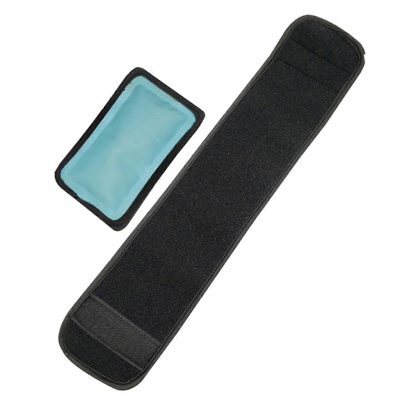 Ankle Brace for Sprains and Injuries | Reusable Ice Cooling Pad | Adjustable Black Ankle Support | Pack of 1