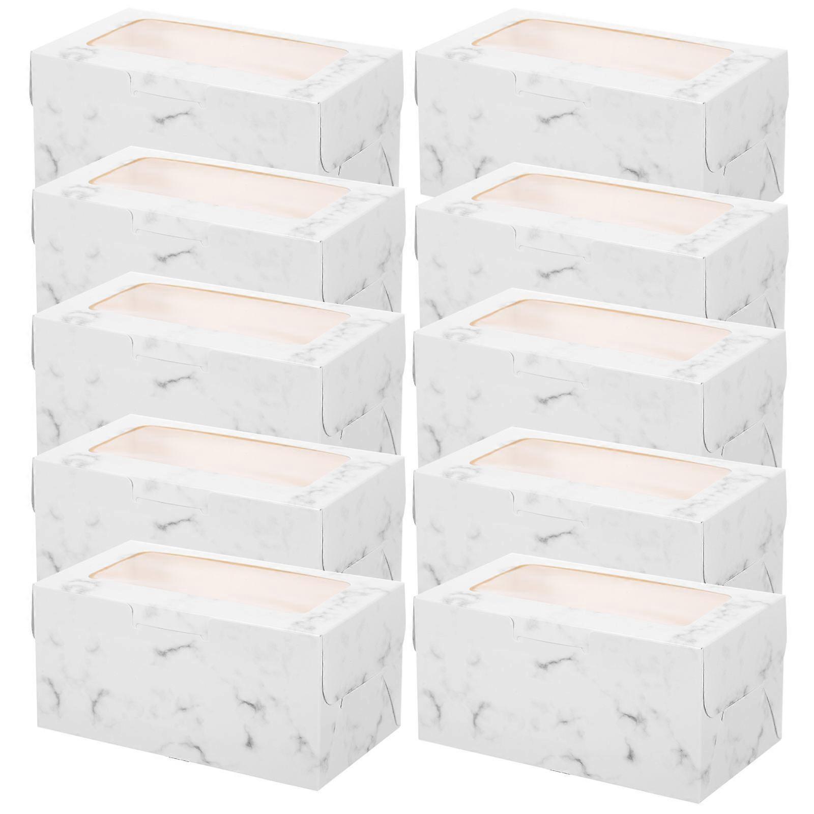 Cupcake Boxes With Window Transport Protection Minimalist Edge Design 6.2×3.4×3in 10Pcs