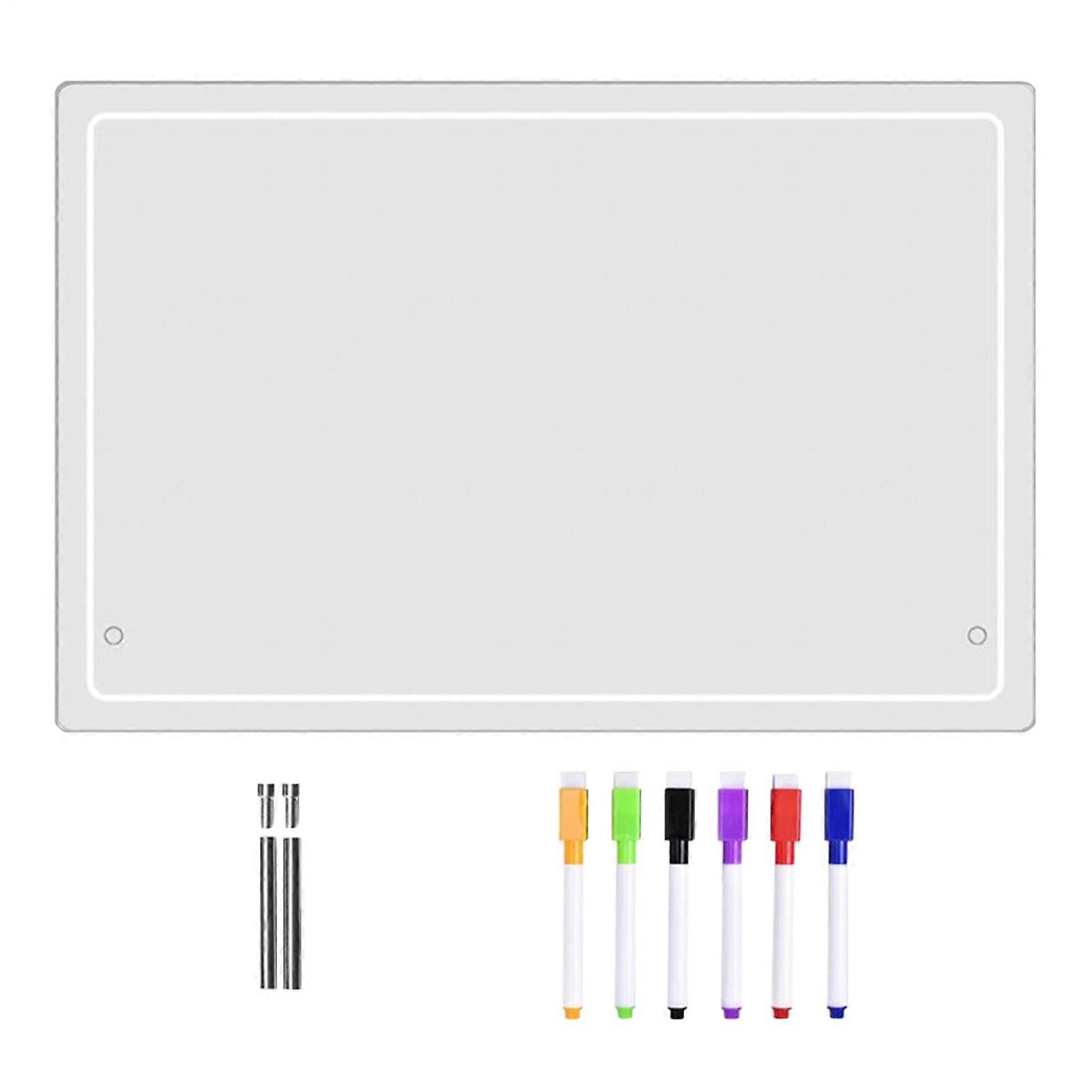 Acrylic Dry Erase Card 60x40 cm, Reusable Office Whiteboard Writing Card, Erasable Board for Messages and Notes