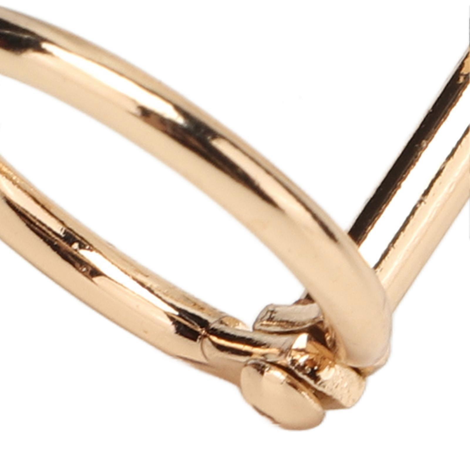 Binder Rings Reusable 3 Hole Electroplated Metal DIY Hand Account Paper Loose Leaf Binding RingsGold