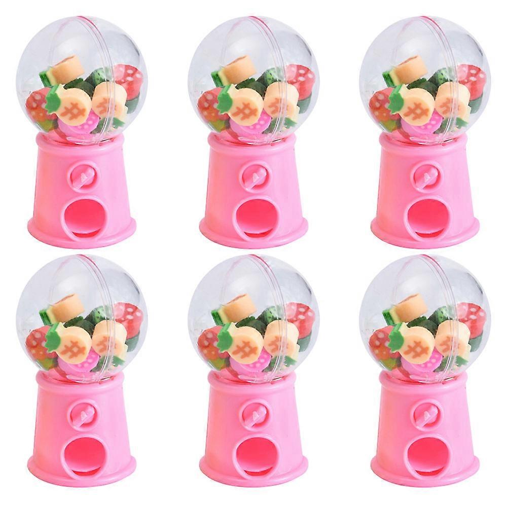 Assorted Color Plastic Erasers for Kids with Fun Fruit Design 6 Pieces