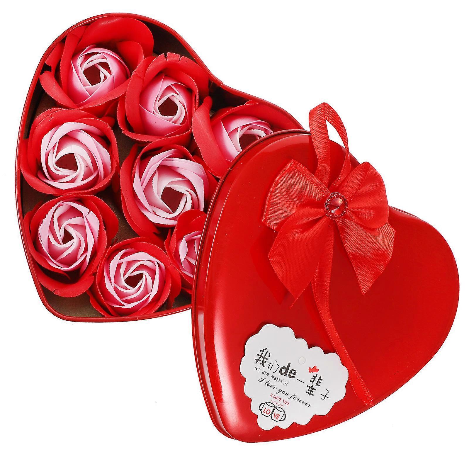 Valentine's Day Commemorative Storage Box Simulation Flower Soap Mothers Gift Box 1Set