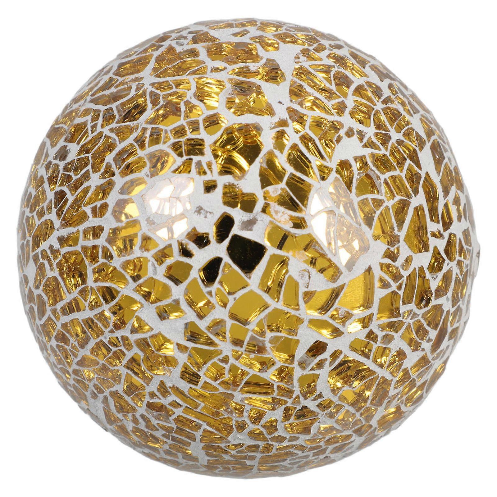 家の装飾ガラス装飾ボール新築祝いゴールデン8.00X8.00X8.00CM家庭用ボール1セット