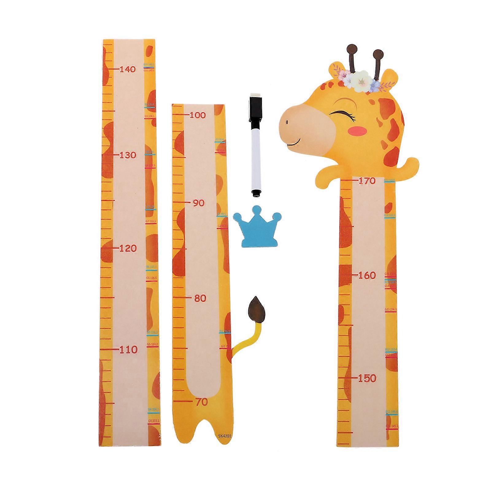 Growth Height Chart Sticker Removable Animal Wall Decal for Nursery Bedroom Decor Tracking Height Development