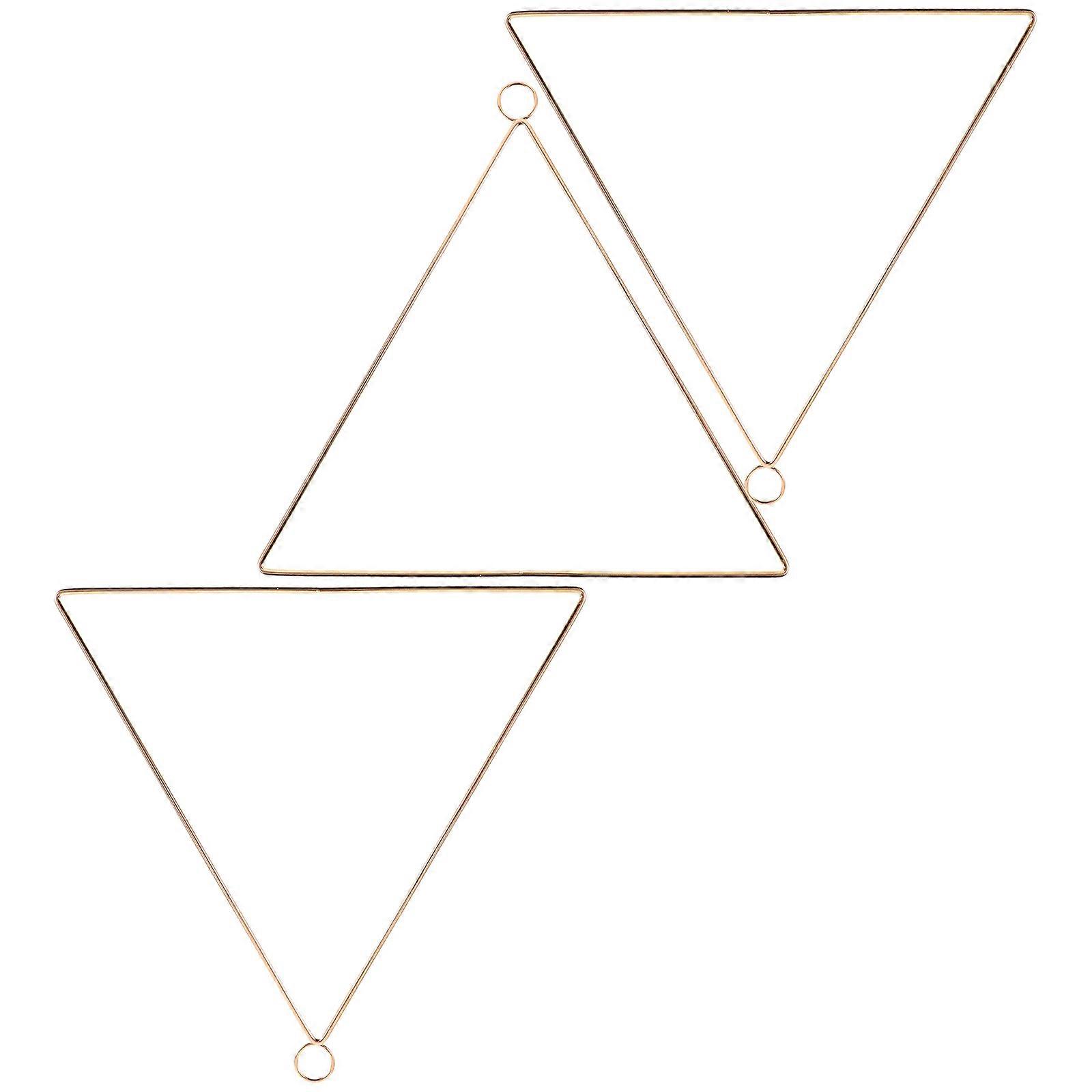 Triangle Metal Rings Triangle Dream Catcher Hoops for DIY 3Pcs Set