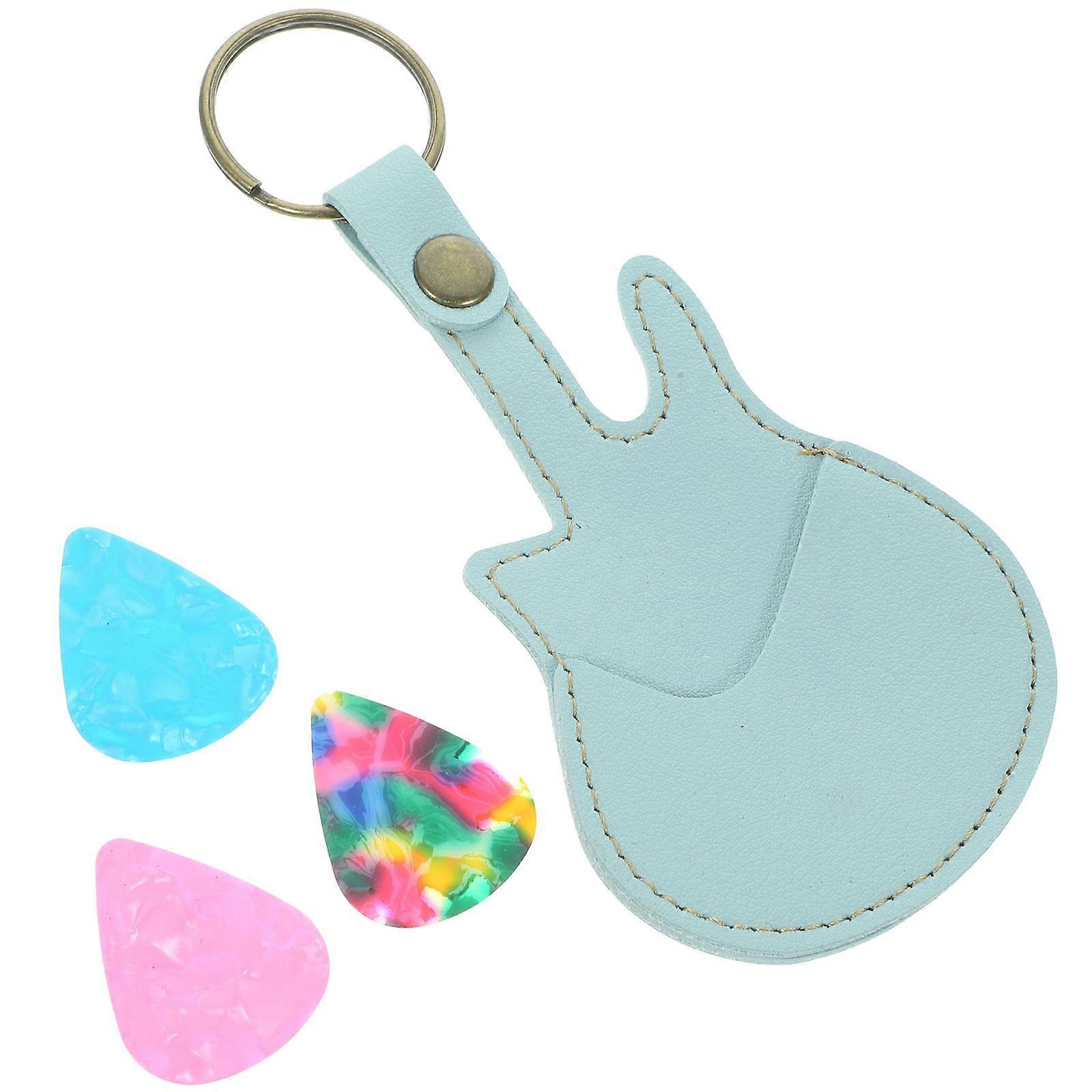 Guitar Pick Storage Case Portable Guitar Picks Bag Sky-Blue Multipurpose 1 Set
