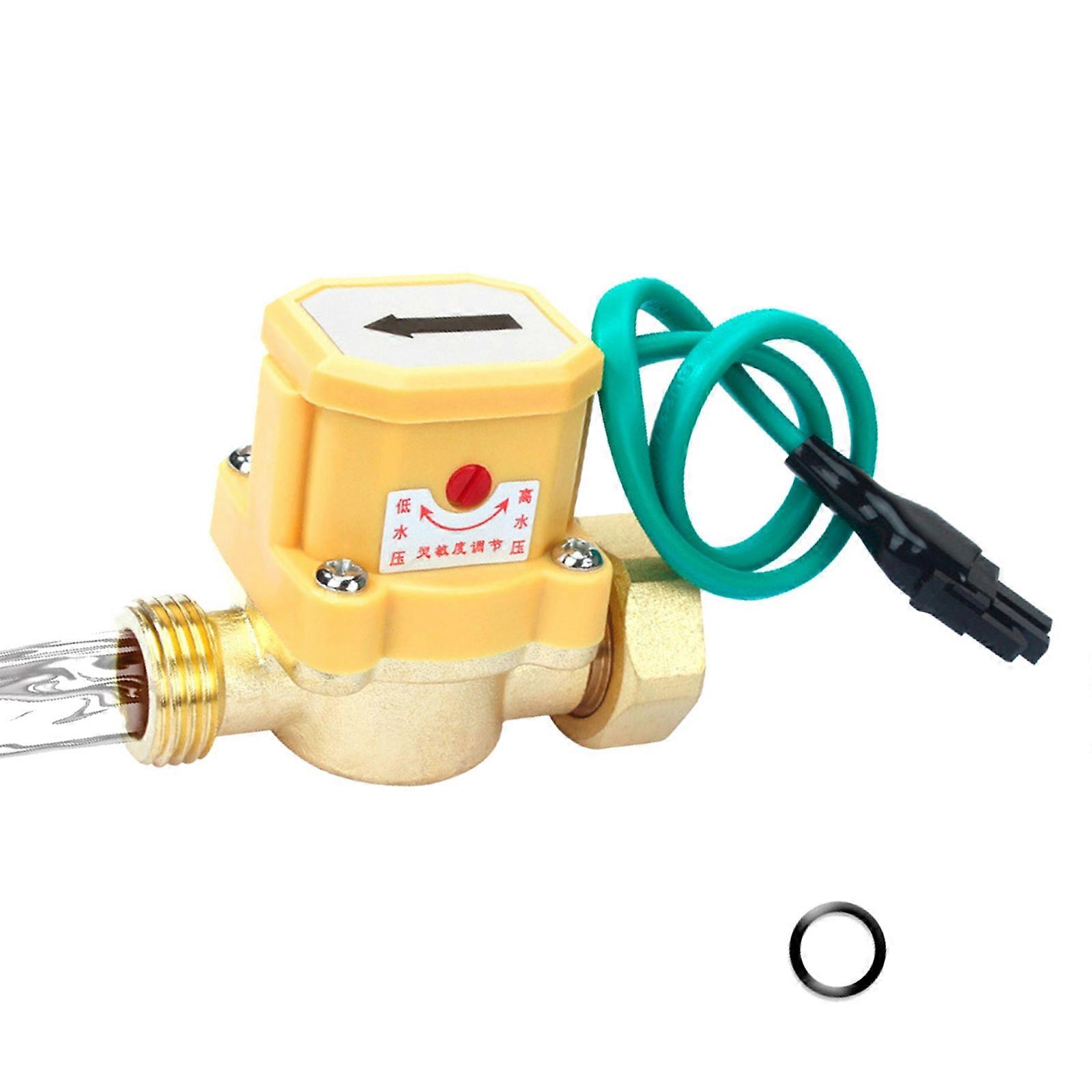 Automatic Water Flows Sensor Switch Intelligent Water Pump Flows Sensor with Adjustable Sensitivity for Boosters Pump Multicolor