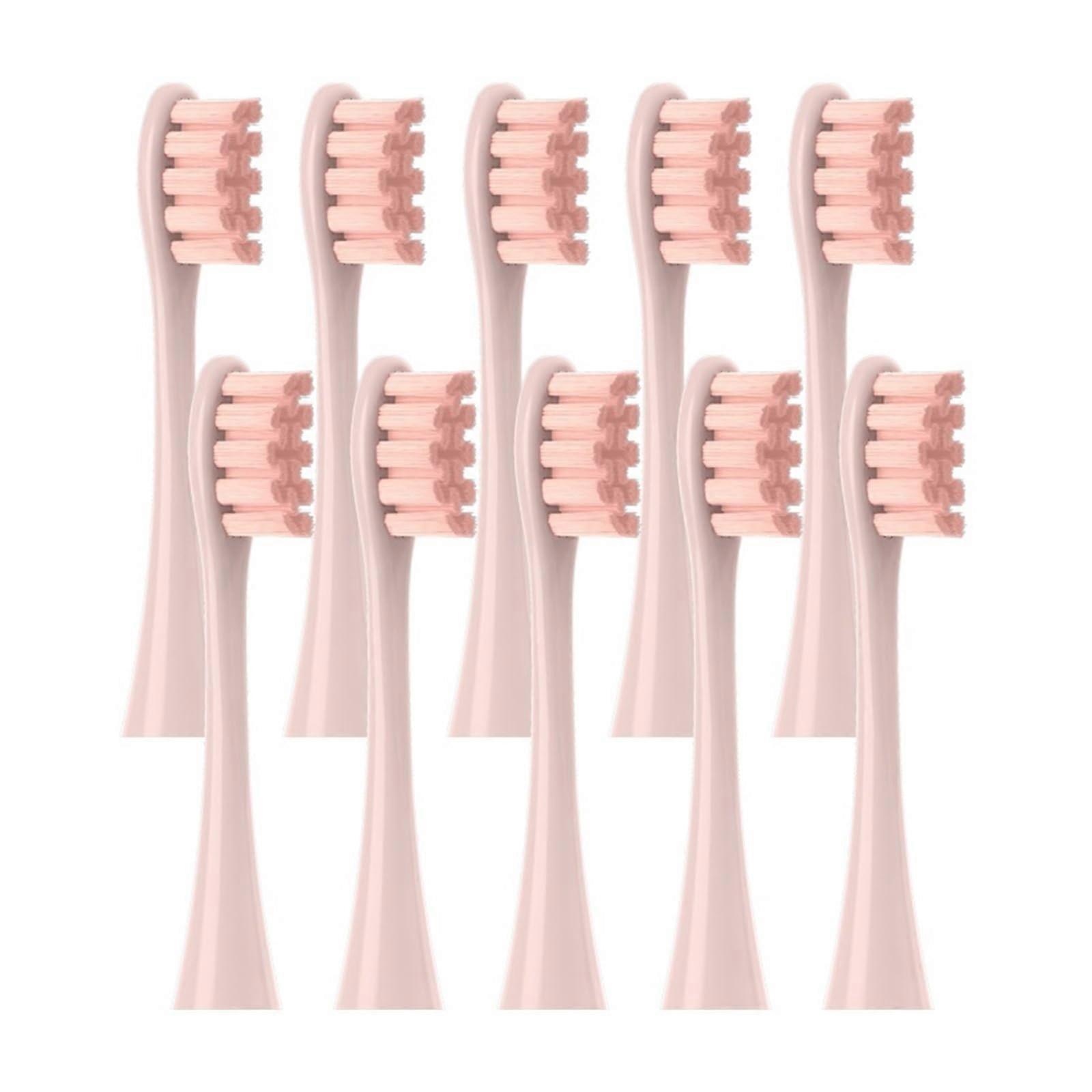Replacement Brush Heads Compatible with Oclean Flow/X/X PRO/Z1/F1/One/Air 2/SE, Soft DuPont Bristles, Pink, Pack of 10