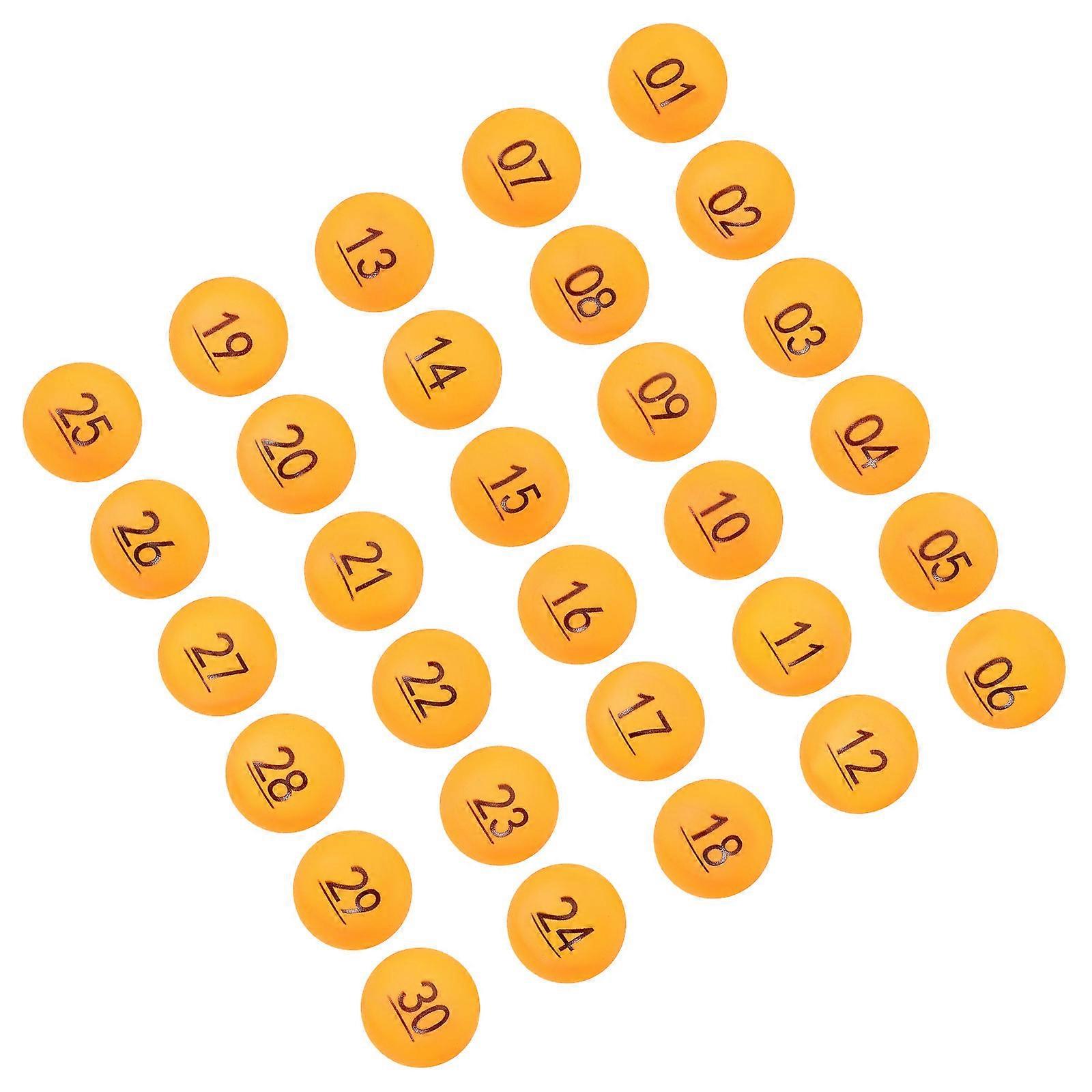 Numbered Game Props with Excellent Durability for Decoration Orange PP Balls 30Pcs (1-30)