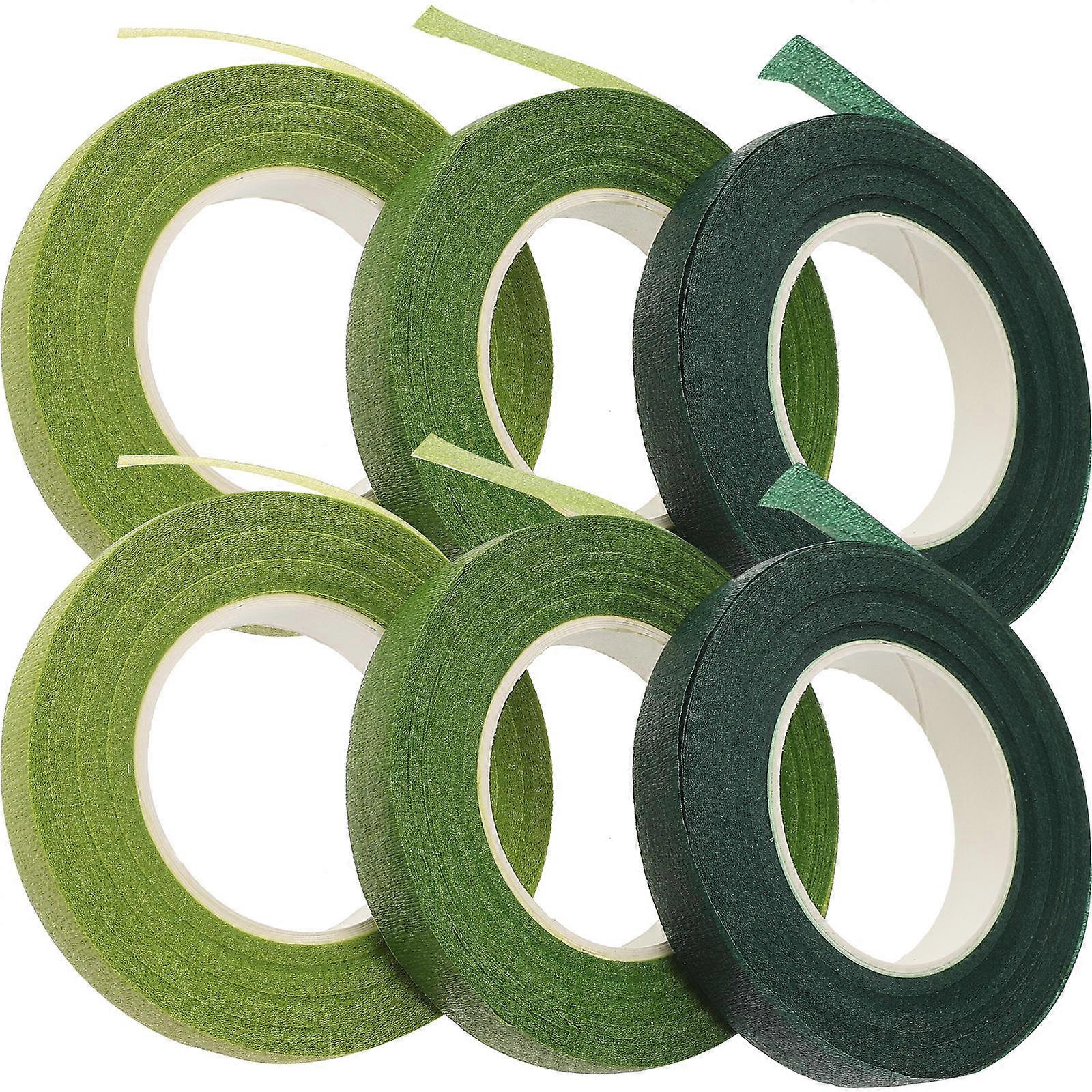 6 Rolls Floral Tape for Florist Wraps DIY Flower Bouquet Stem Wrapping Supplies