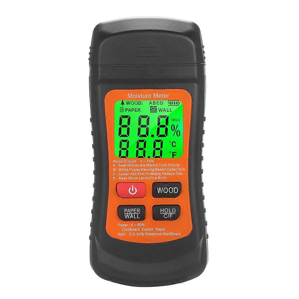2-Pin Wood Moisture Tester Digital Multifunctional Moisture Detector for Wall and Wood Materials