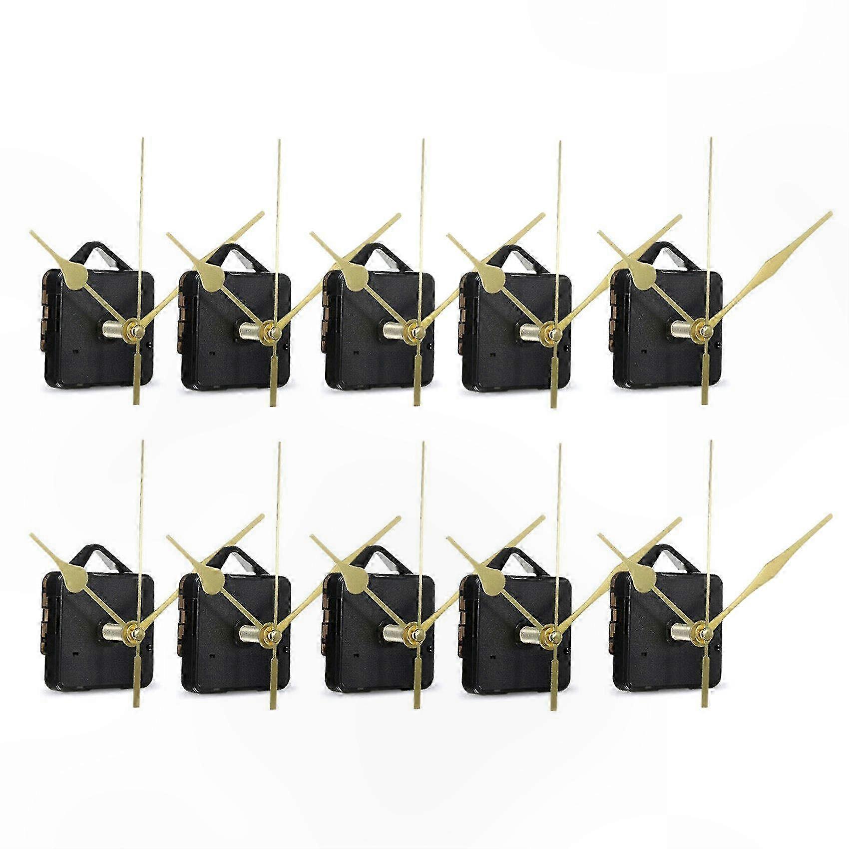 10 Pieces Clock Movement Mechanism for DIY Repair Projects Silent Quartz Wall Clock Spindle Hands Replacement Parts Tools
