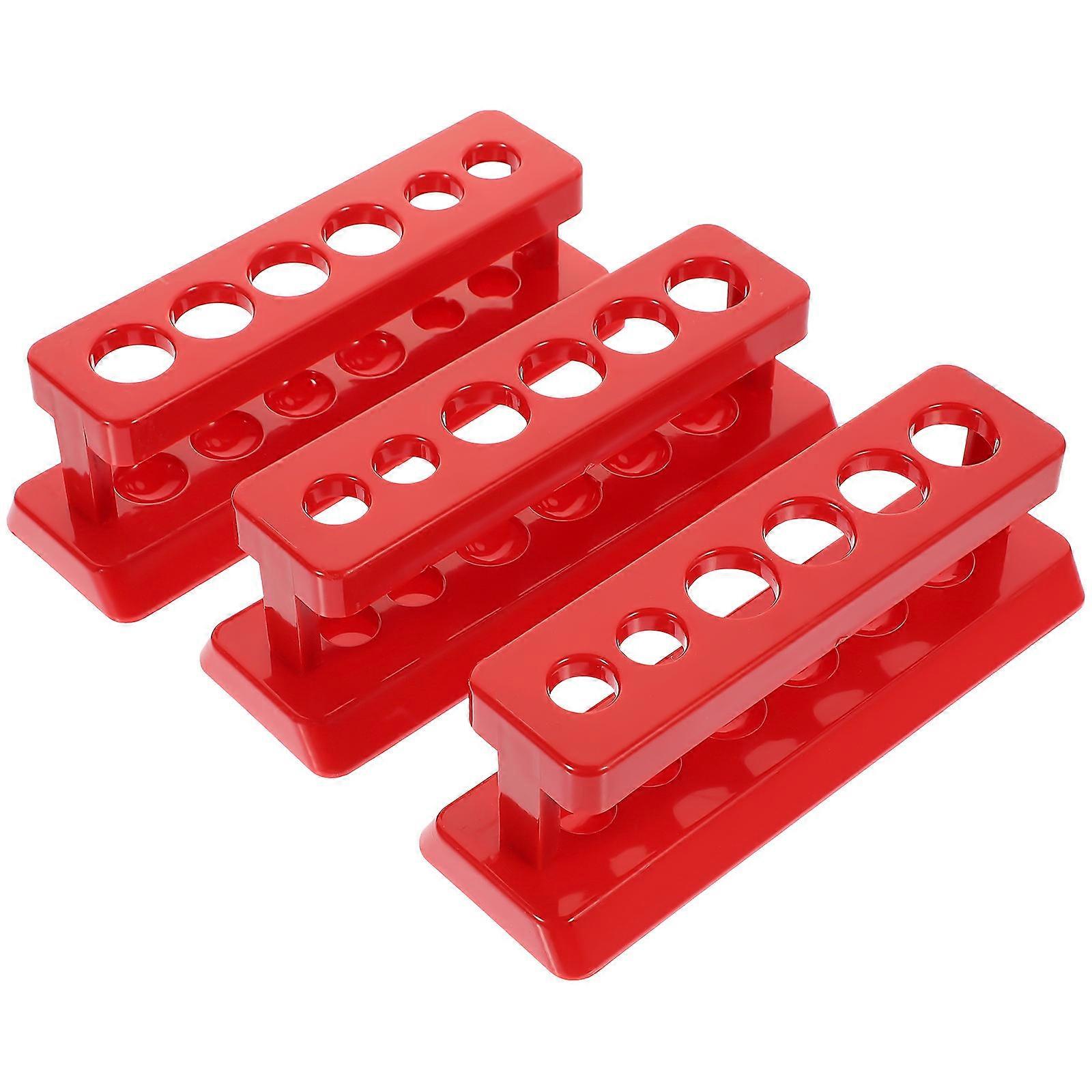 3pcs Plastic Test Tube Rack Holder for School Science Experiments Lightweight Laboratory Stand