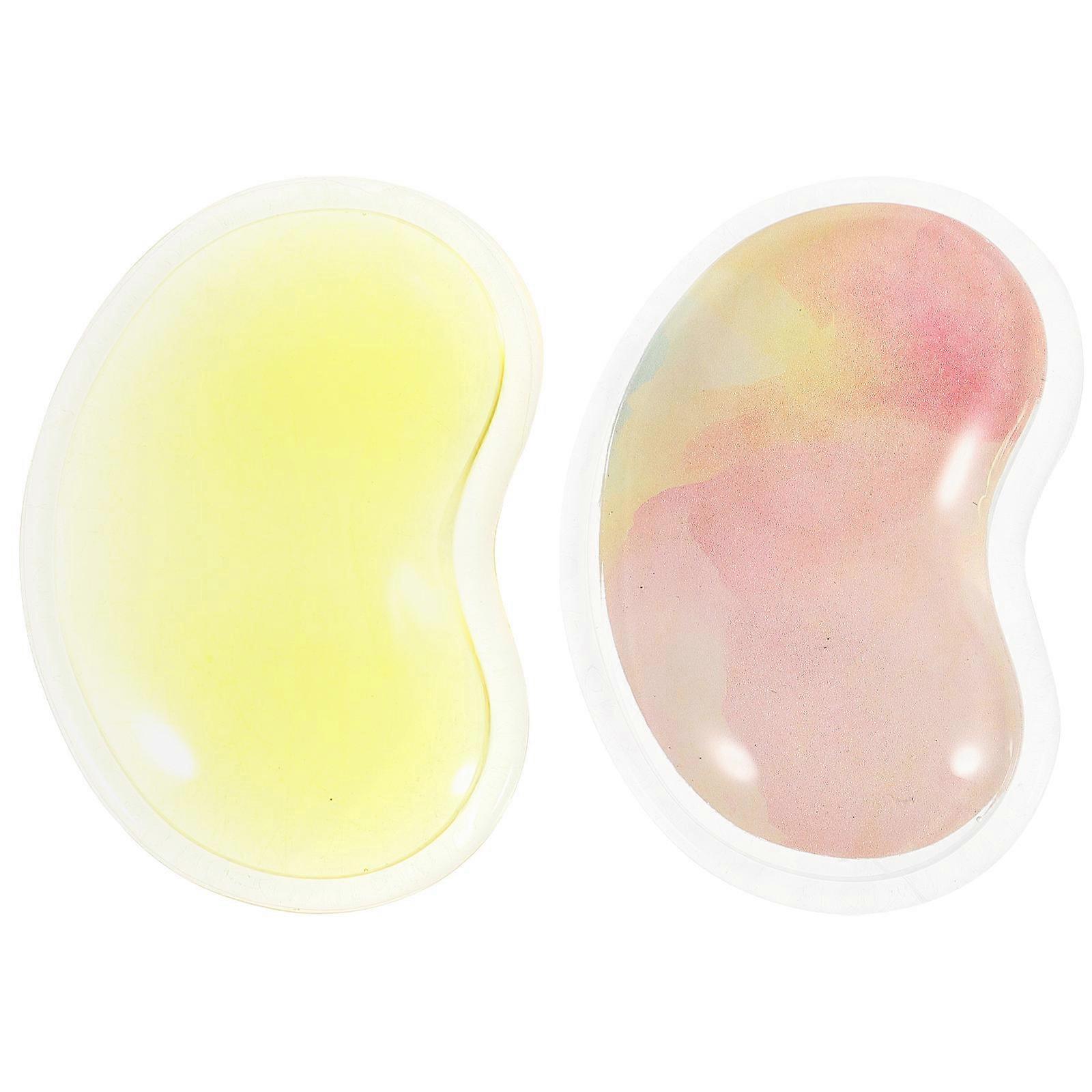 Cute Wrist Pad Mouse Cushion For Wrist Yellow 11X8X2CM Comfortable And 2Pcs