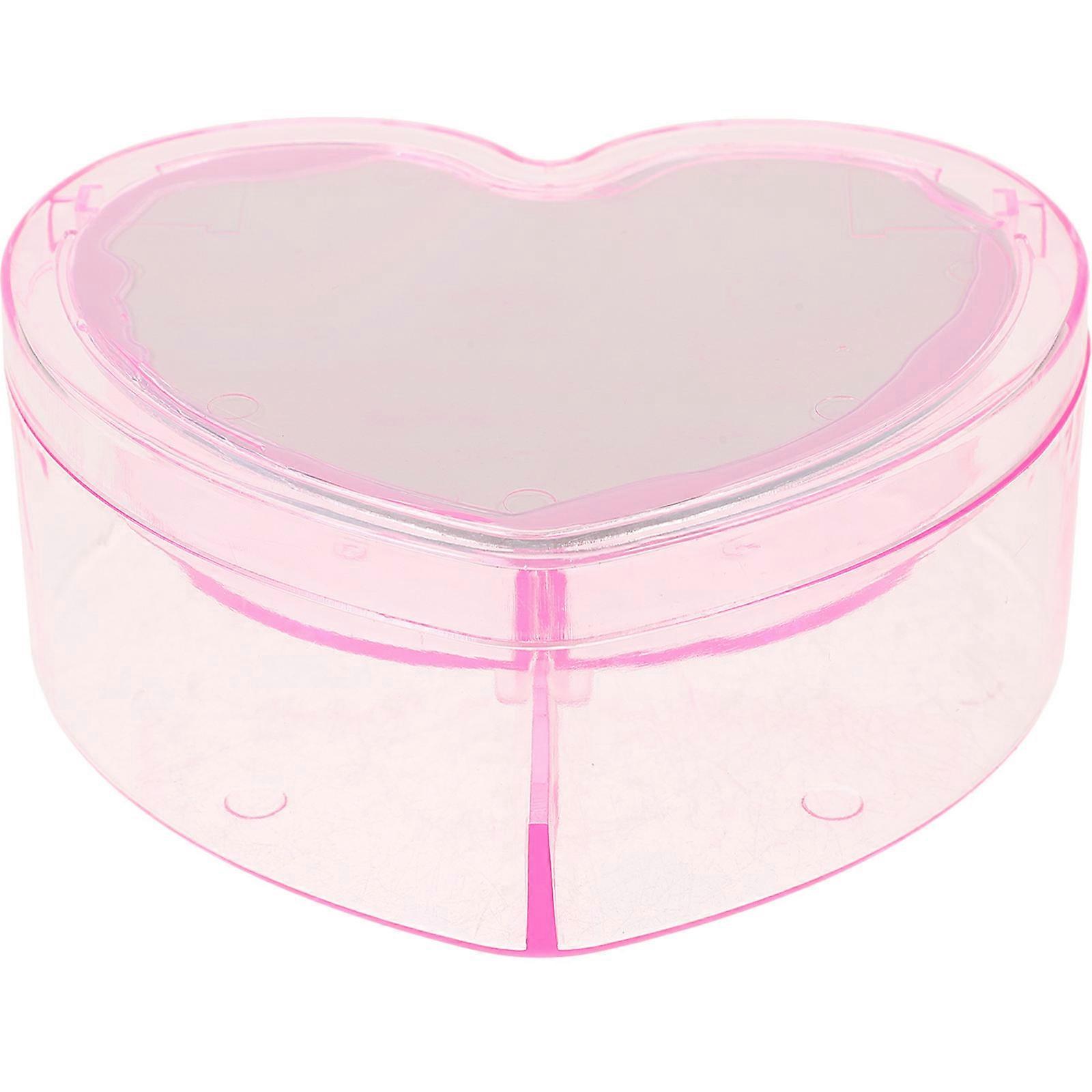 Girls Jewelry Box Heart Shape Storage Solution For Home Use In Elegant Pink Color 1Set