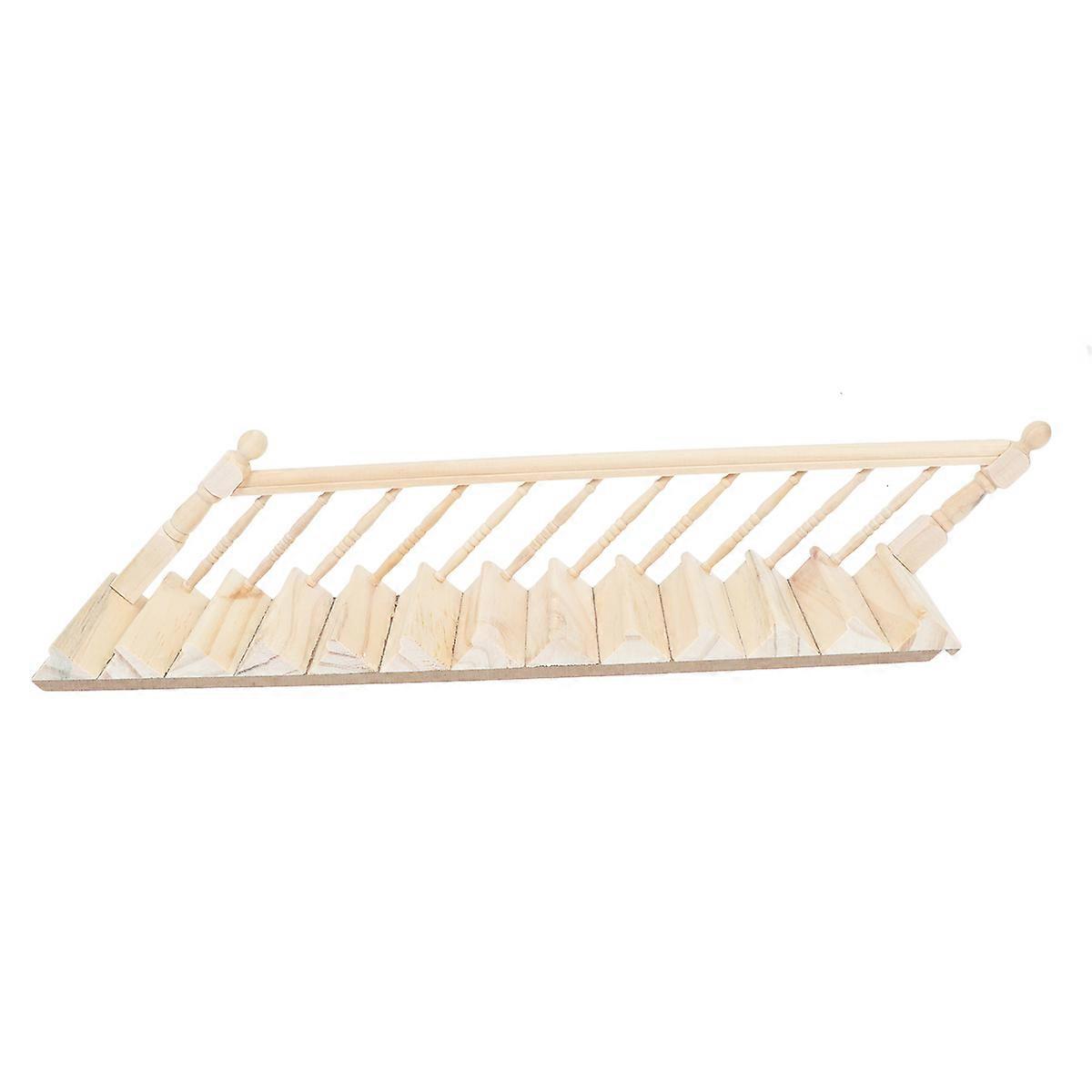 DIY Staircase Model Great For Displaying Mini House Accessories In Khaki 11X2.6X0.7In 1Pack
