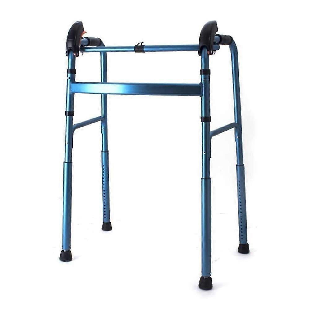 Walker With Seat Foldable Lightweight Aluminium Rollator For Seniors, Adjustable Height, 360 Degree Rotating Foot Pad