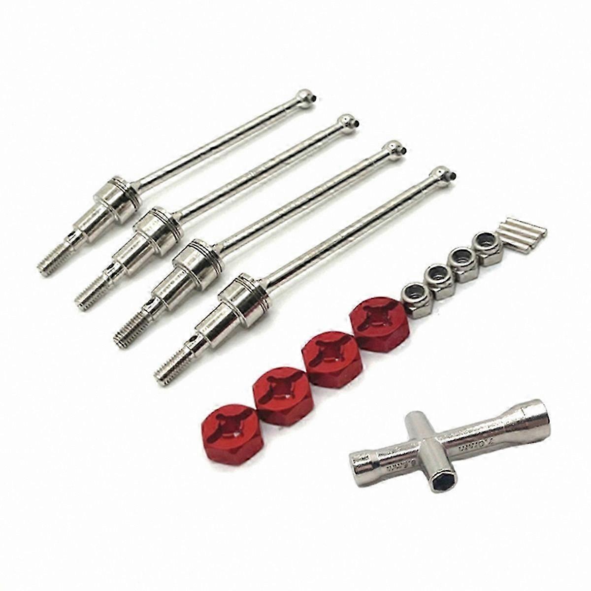 Red Replacement Parts for 1/16 Scale RC Brush Remote Control Car Model Q117 W130 Components