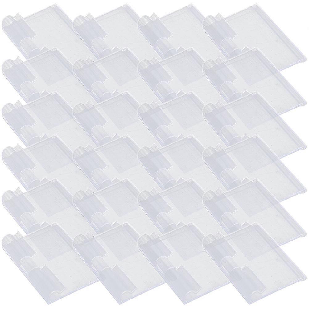 Transparent PVC Price Label Holders for Shopping Mall with Easy Clip Function and Sturdy Construction 50 Pieces
