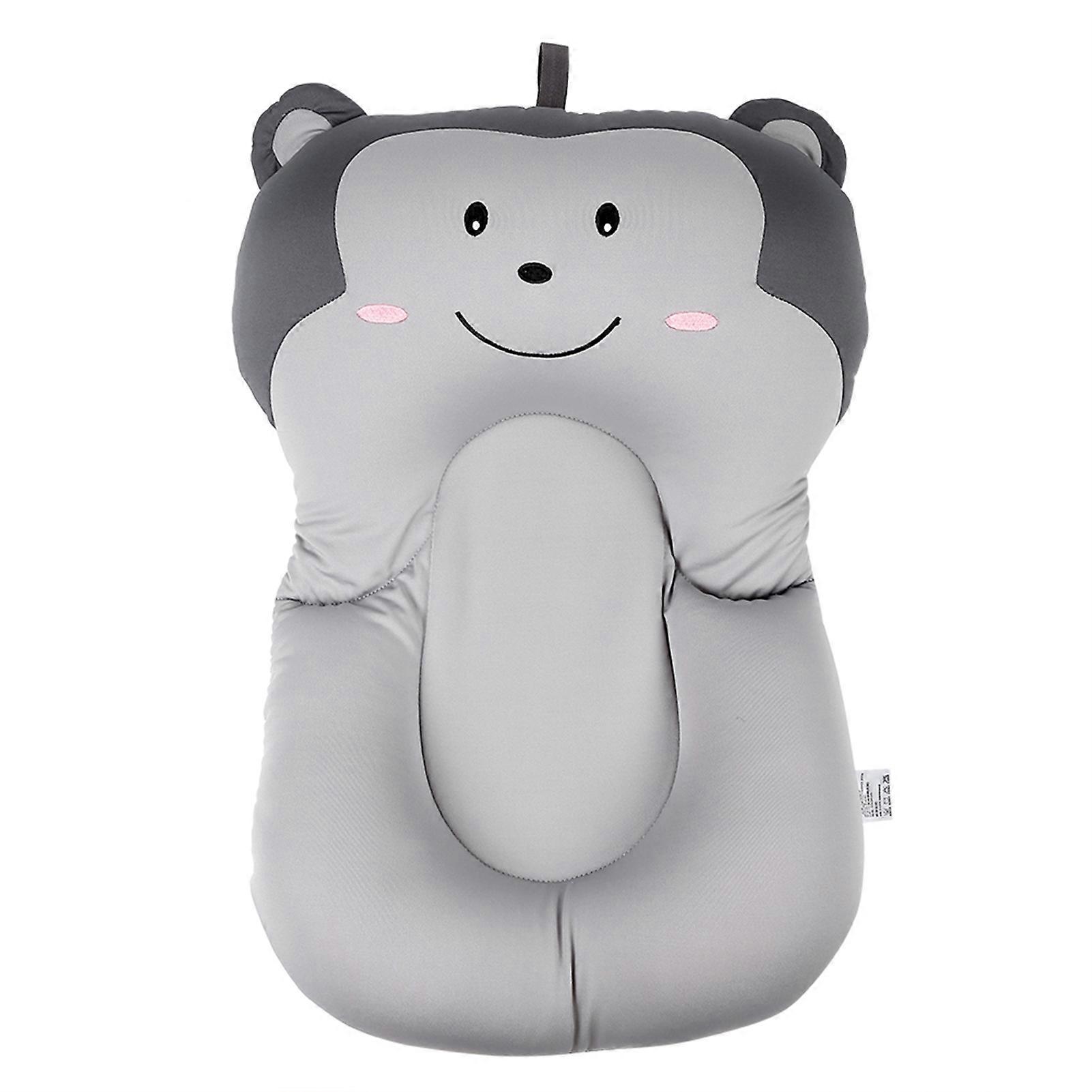 1Pc Newborn Baby Toddler Infant Soft Seat Pad Tub Bath Floating Air Cushion Pillow Mat Grey